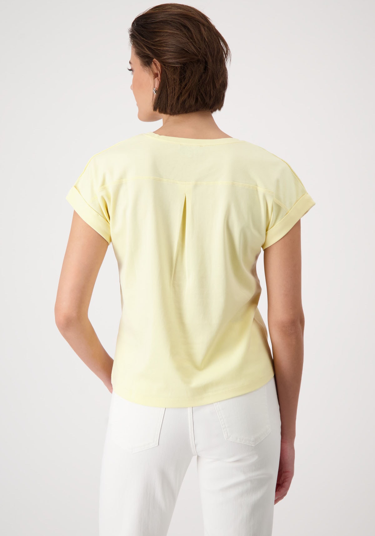 Monari Rundhalsshirt, mit Glitzersteinchen auf der Schulter