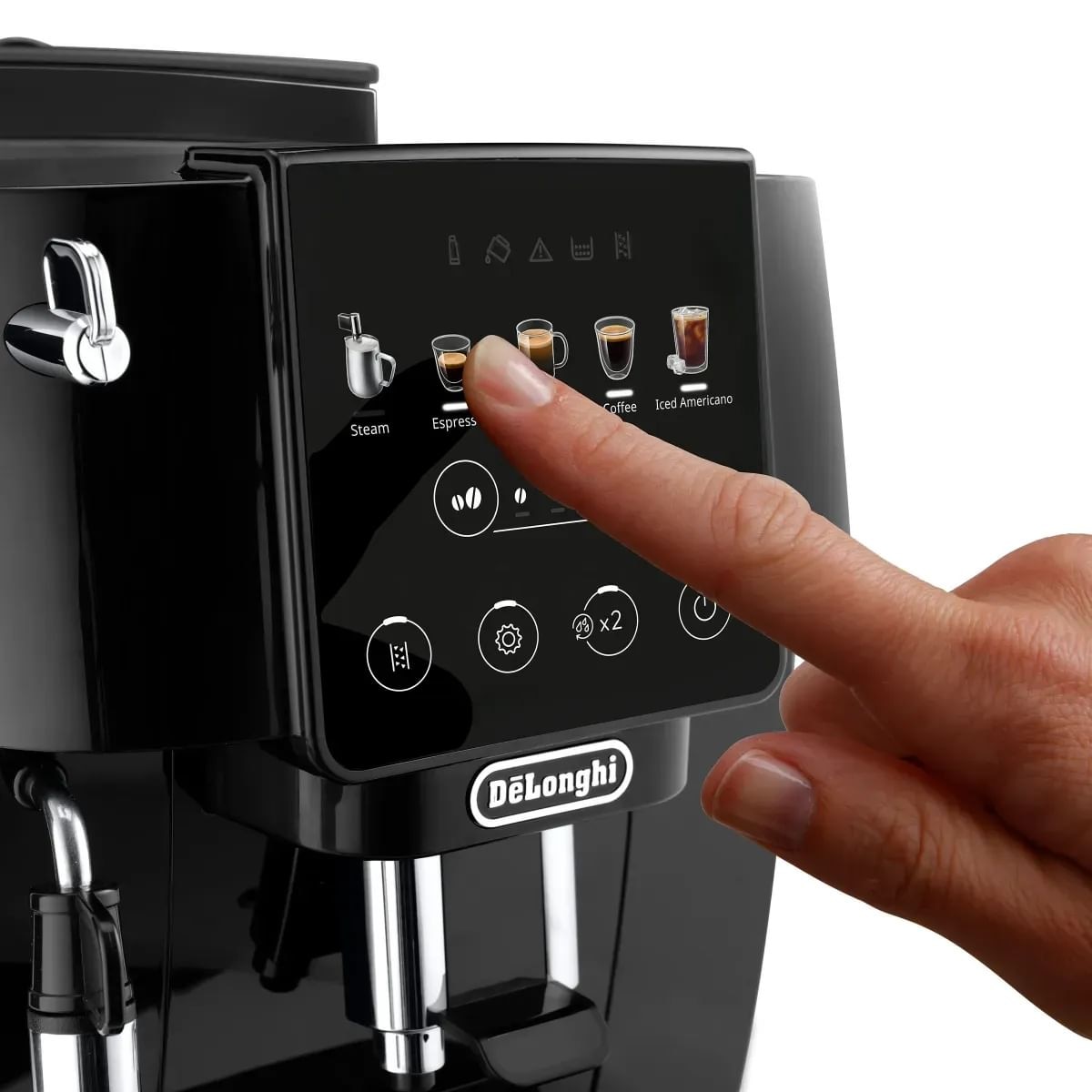 De'Longhi Kaffeevollautomat »Magnifica Start Pop ECAM220.51.B« Intuitives Touch Bedienfeld, Iced Americano, einstellbares Aroma