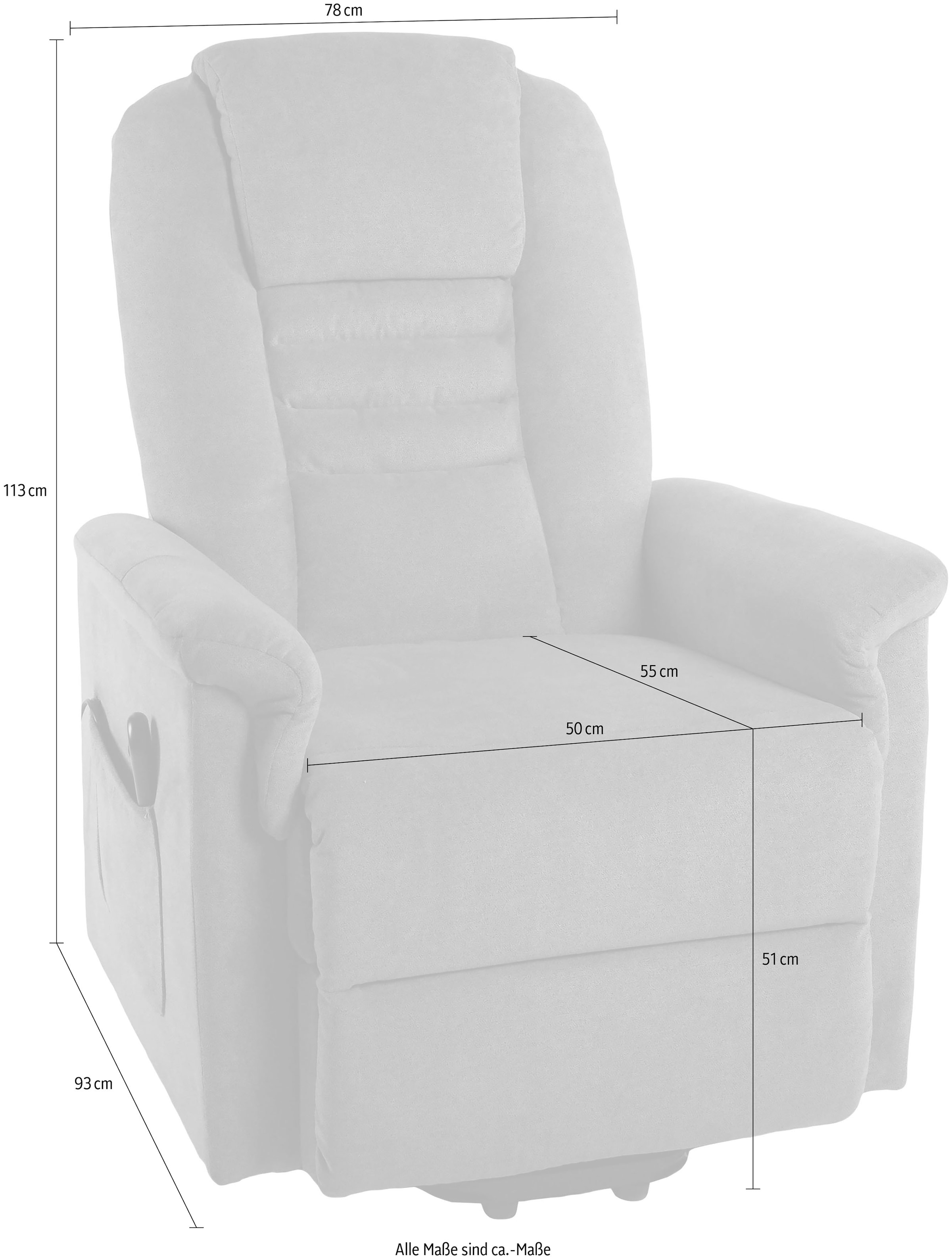 Duo Collection TV-Sessel »Granada mit elektrischer Aufstehhilfe«,  Relaxfunktion und Taschenfederkern mit Stahlwellenunterfederung kaufen bei  OTTO