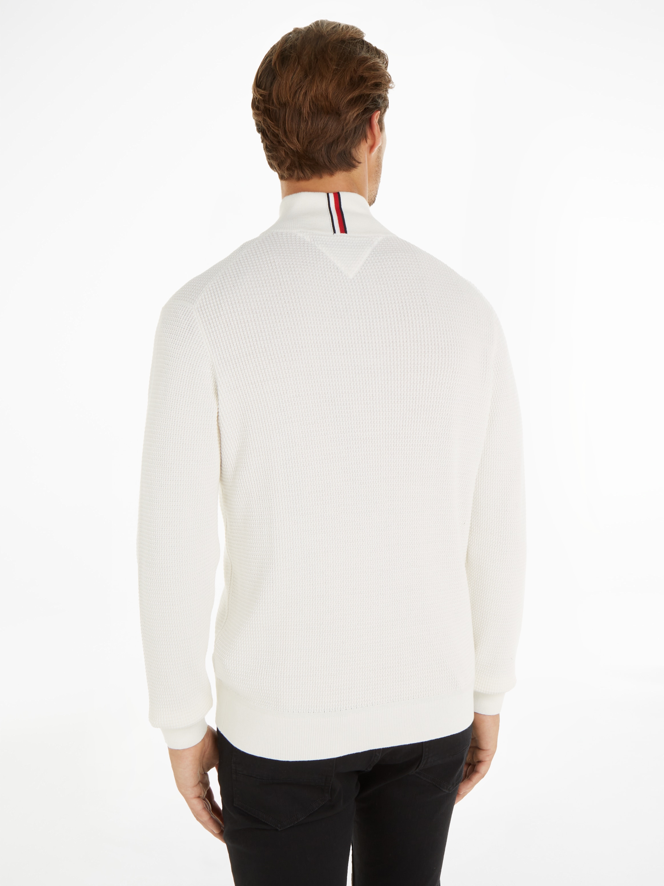 Tommy Hilfiger Cardigan »REFINED STRUCTURE ZIP THRU«, mit feiner Struktur