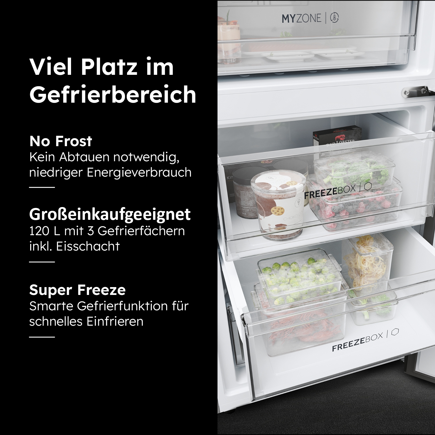 Haier Kühl-/Gefrierkombination 2D 60 Series 7 »HDPW7620AANPK«, Absolut effizient: Nur 92 kWh jährlicher Energieverbrauch