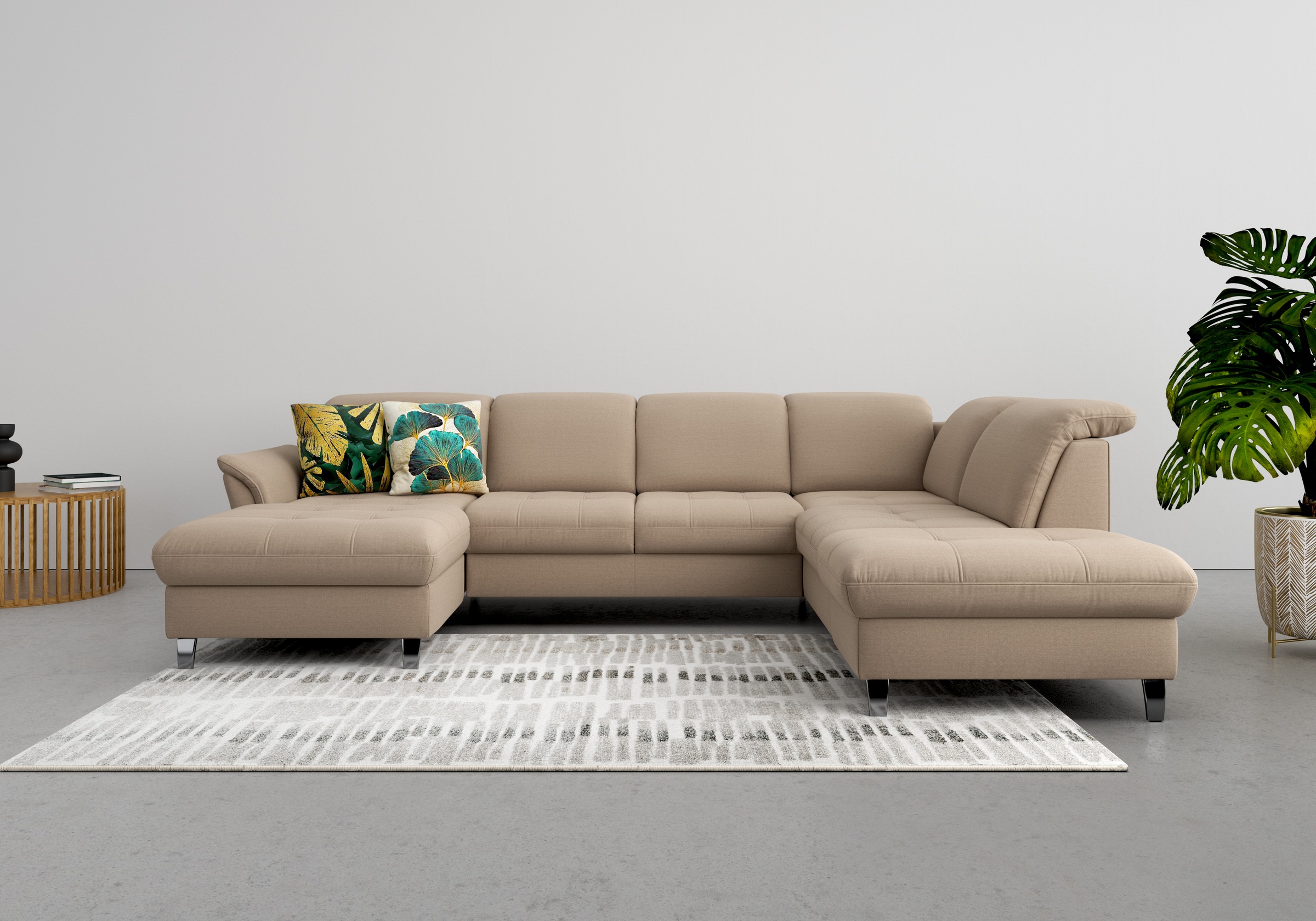 sit&more Wohnlandschaft »Maggiore U-Form« wahlweise mit Kopfteilverstellung, Bettfunktion und Stauraum
