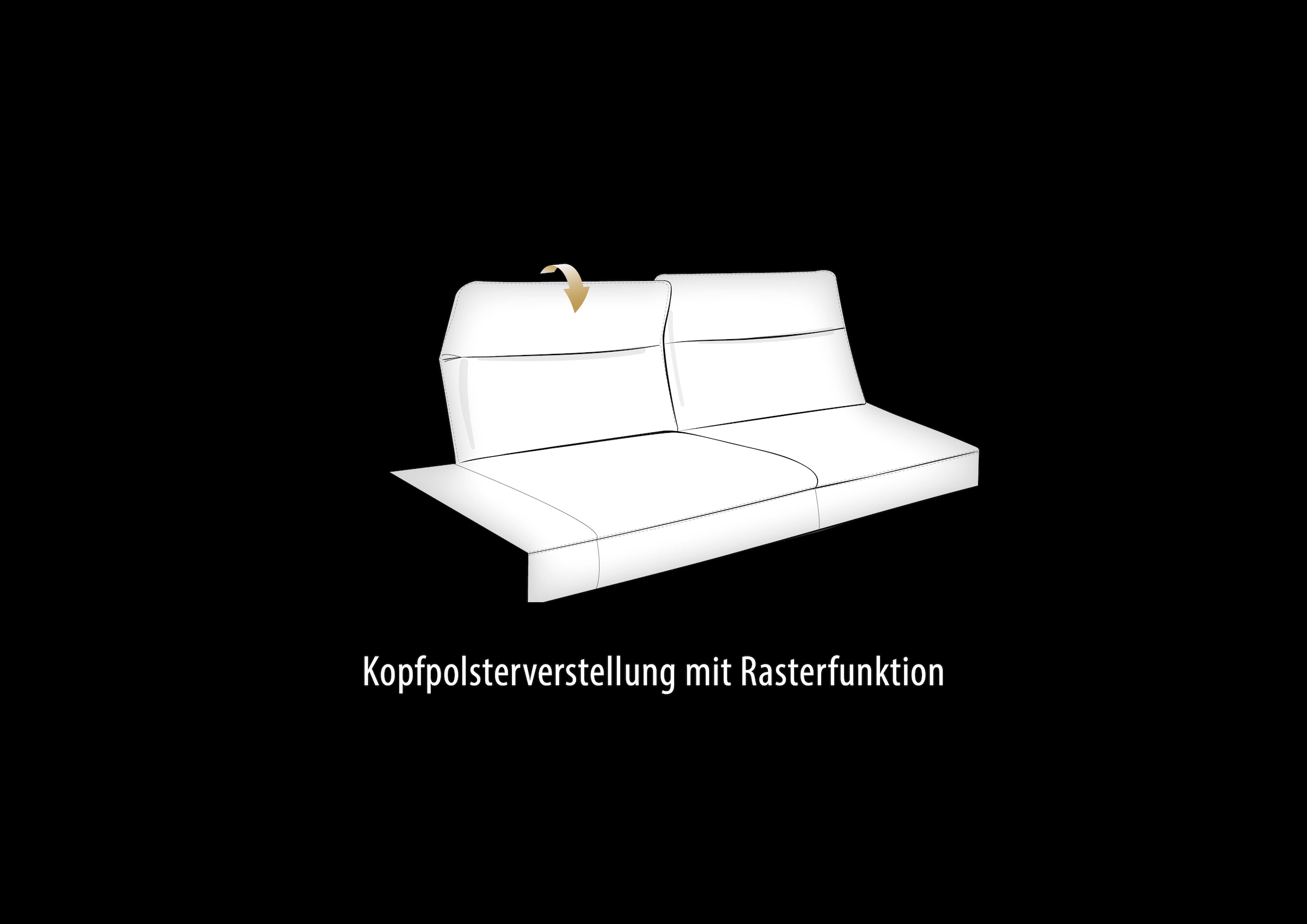 HUKLA Ecksofa »HU-HP22156 L-Form« inkl. Kopfpolsterverstellung, optional mit Sitztiefenverstellung