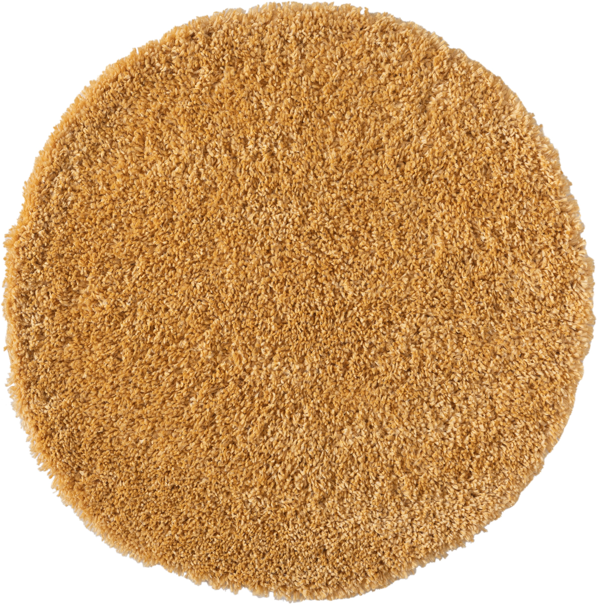 Myflair Möbel & Accessoires Hochflor-Teppich »My Shaggy« rund 37 mm Höhe Shaggy, Uni Farben, leicht glänzend, Microfaser, extra flauschig