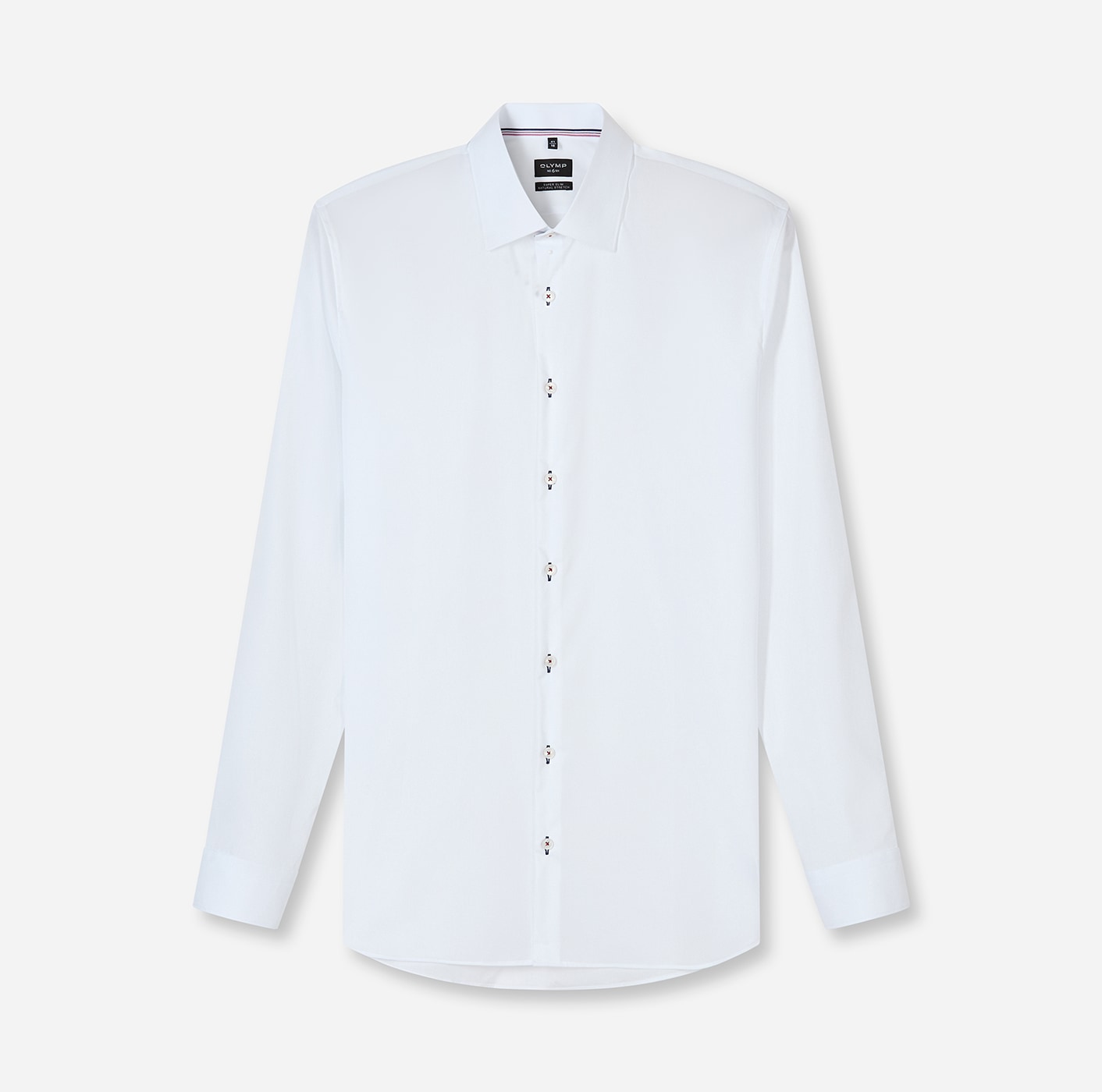 OLYMP Langarmhemd »No 6 six« super slim, Kentkragen, Businesshemd