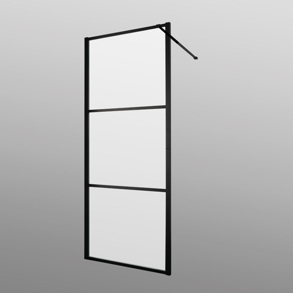 welltime Walk-in-Dusche »Black Blocks Frost«, gefrostetes Glas