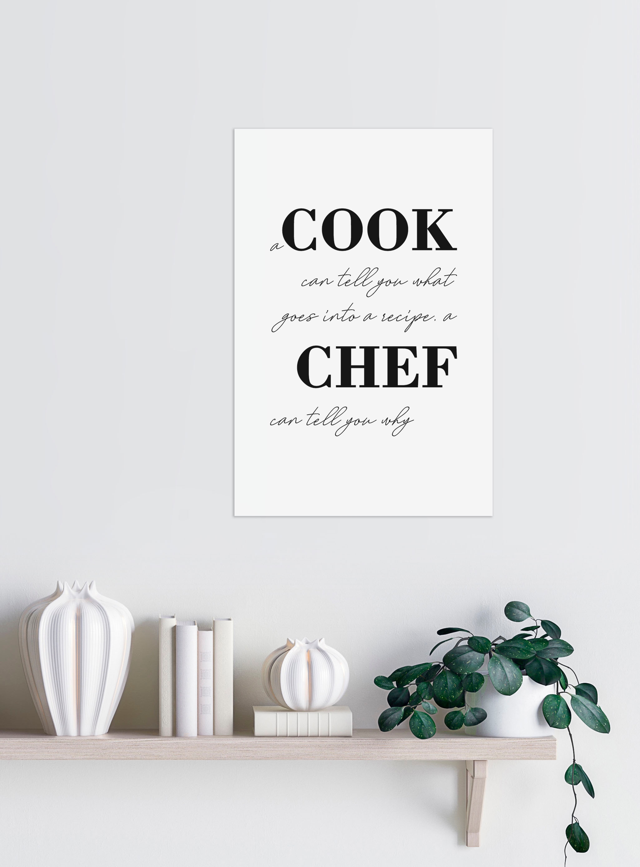queence Wanddekoobjekt »COOK CHEF«, Stahlschild, Blechschild, Spruch, Witzig, Wanddeko, retro, 20x30cm