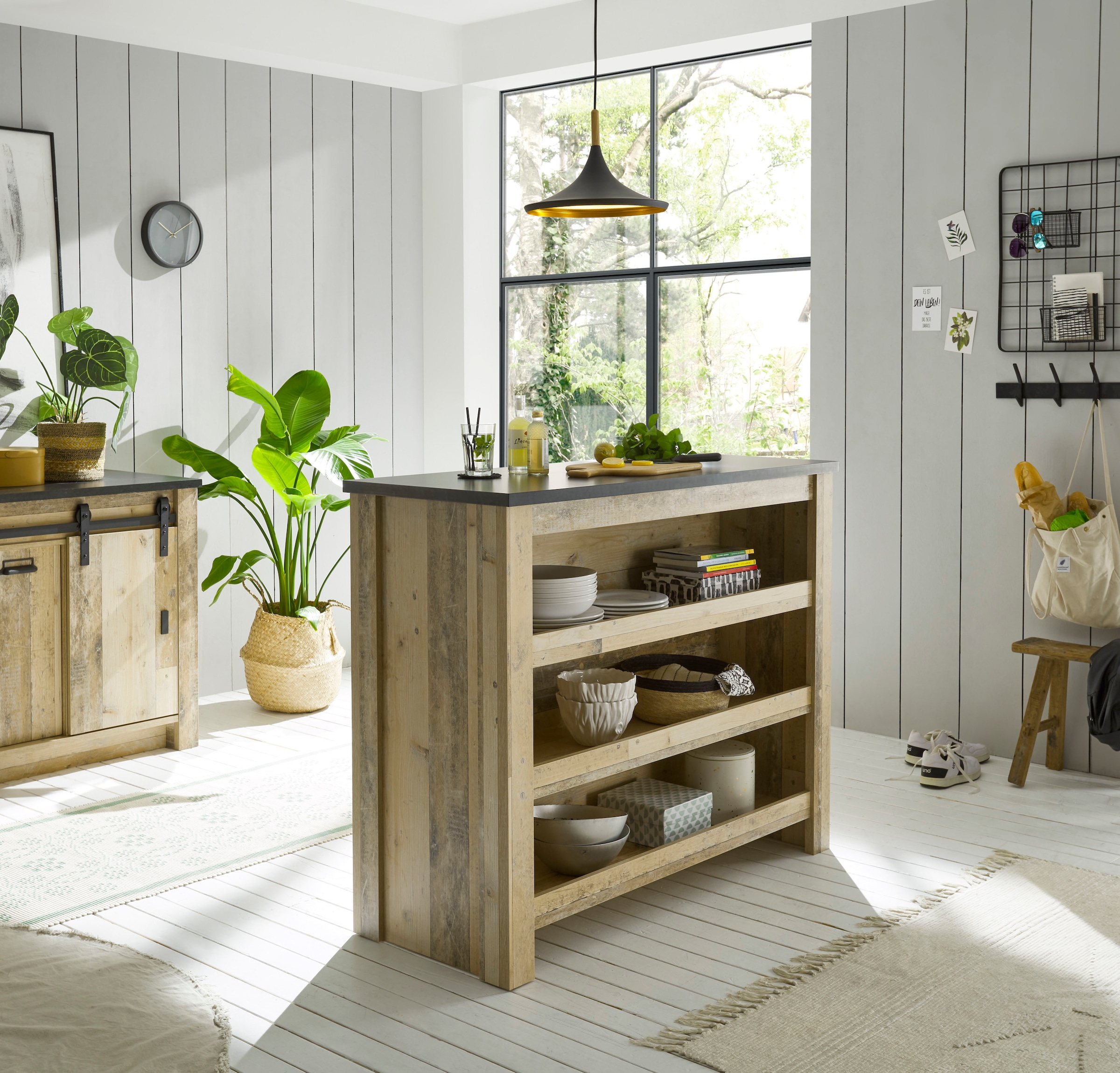 Home affaire Unterschrank »Sherwood«, mit Handtuchhalter aus Metall, Höhe 106 cm