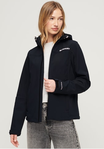 Softshelljacke »SU-HOODED SOFTSHELL JACKET«, mit Kapuze