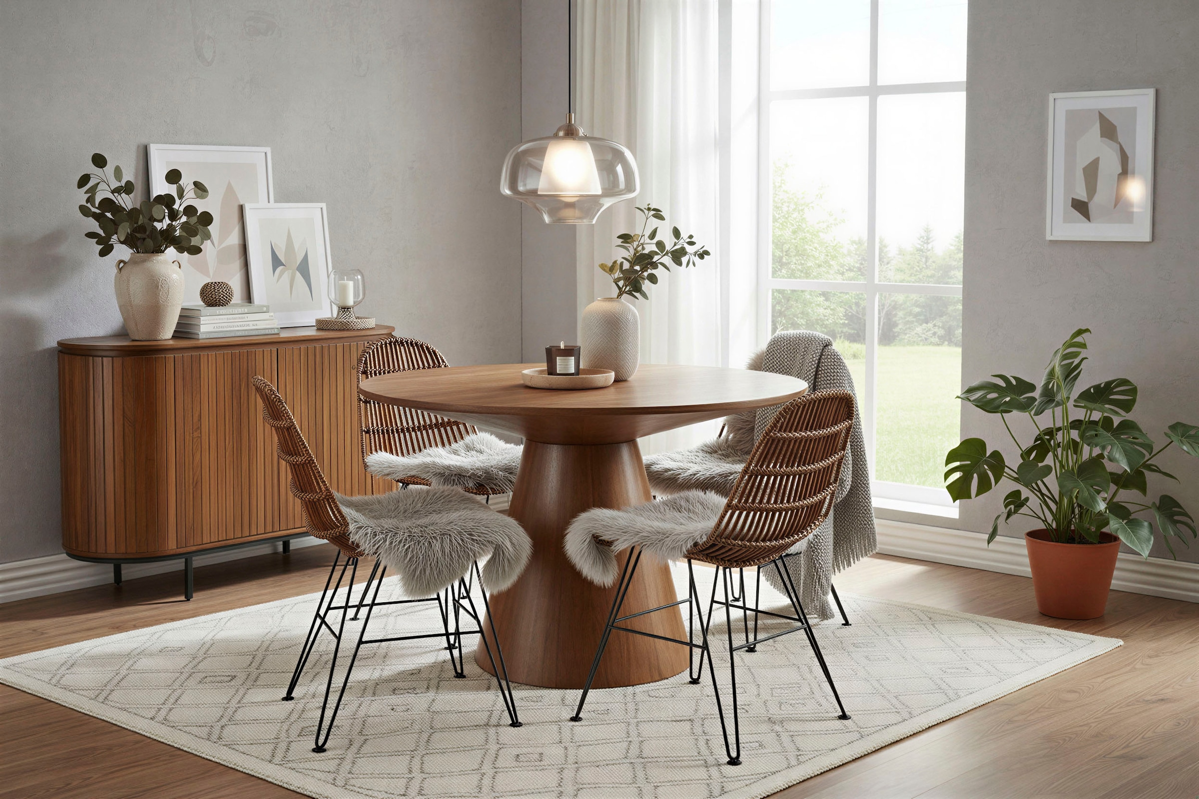 SIT Rattanstuhl () Fischgräten-Optik im Rückenbereich