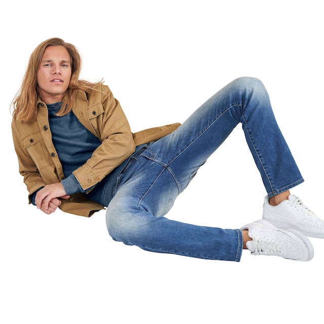 OTTO TAILOR online kaufen Polo bei TOM Team »DAVIS«, mit Waschung 5-Pocket-Jeans used