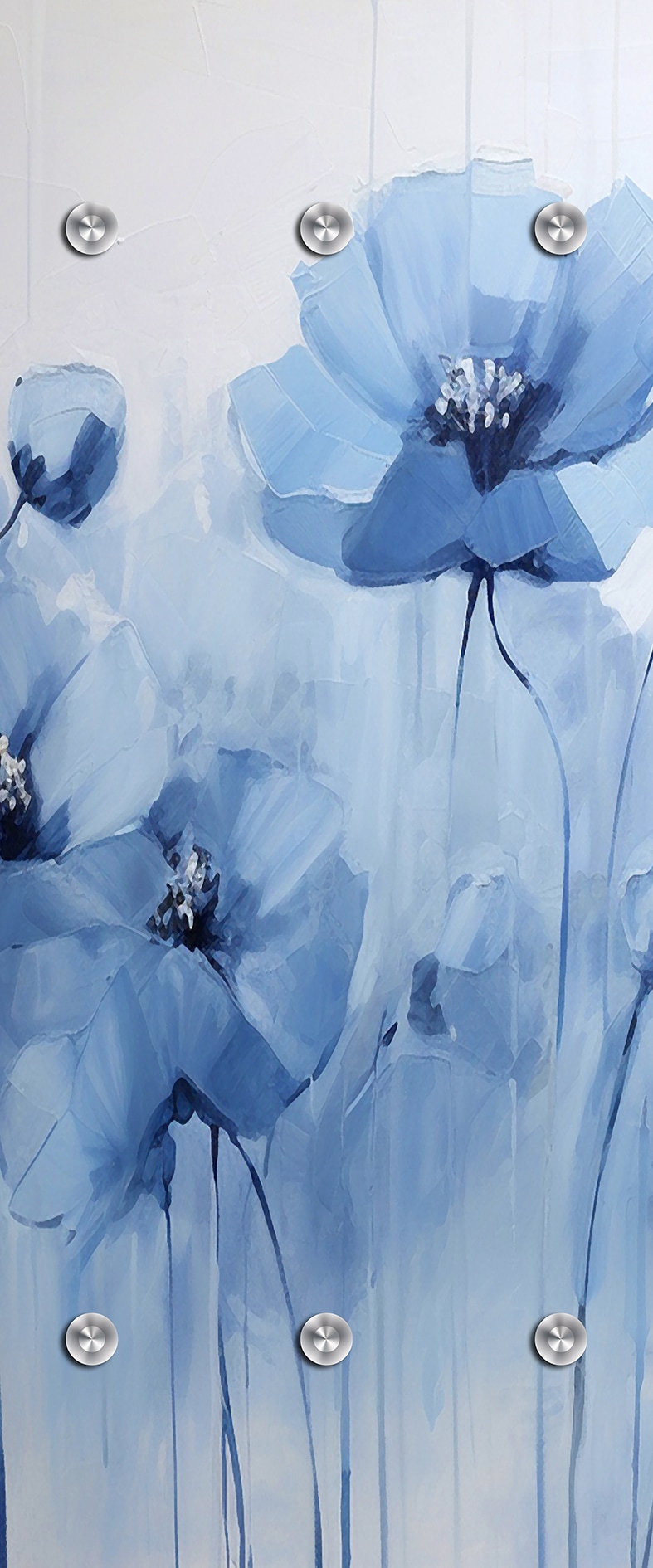 queence Garderobenpaneel »Wandgarderobe  mit Motiv Mohnblume  Aquarell inkl. Edelstahlhaken« 1 Stk. tlg. HD Premium Druck auf Acrylglas