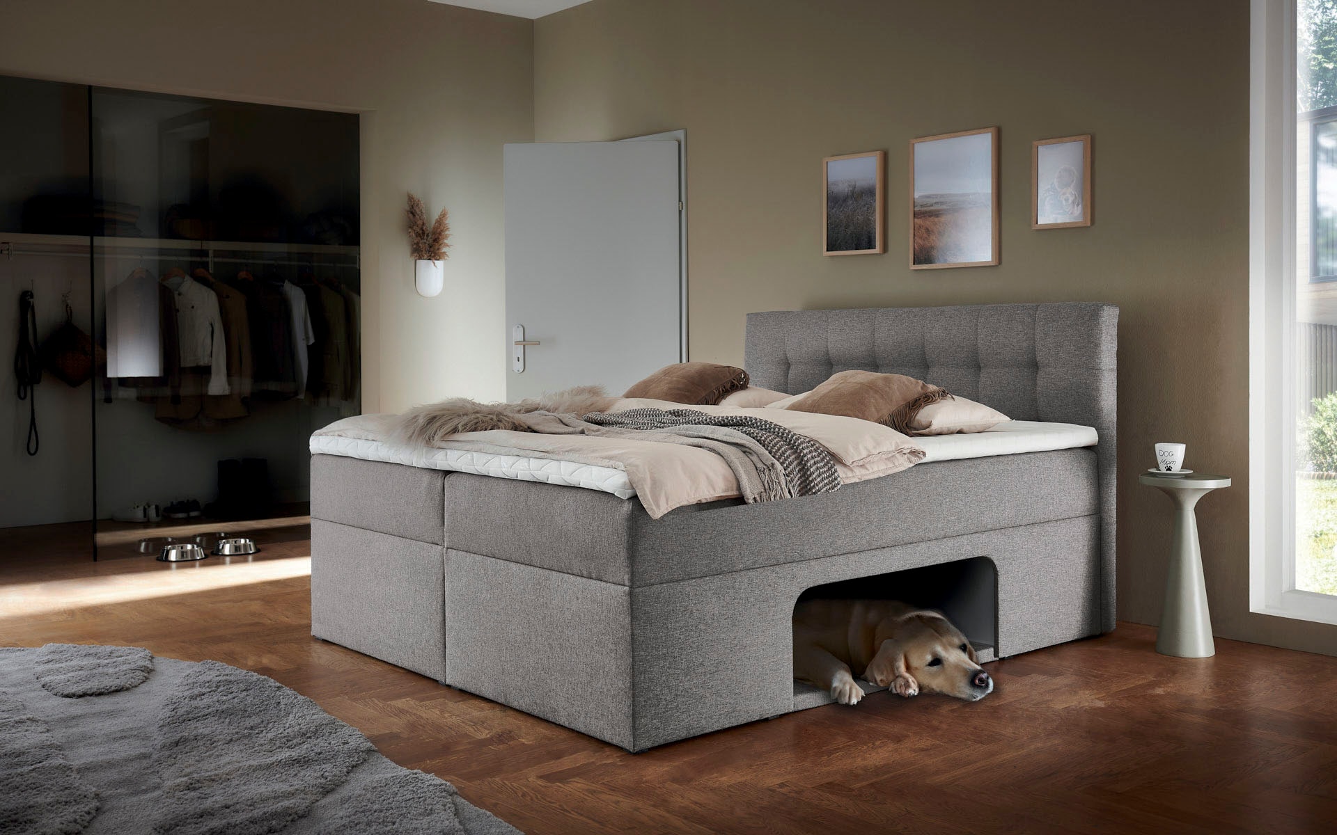 Home affaire Boxbett »Carolin« mit Nische inkl. gepolsterter Unterlage für Haustiere