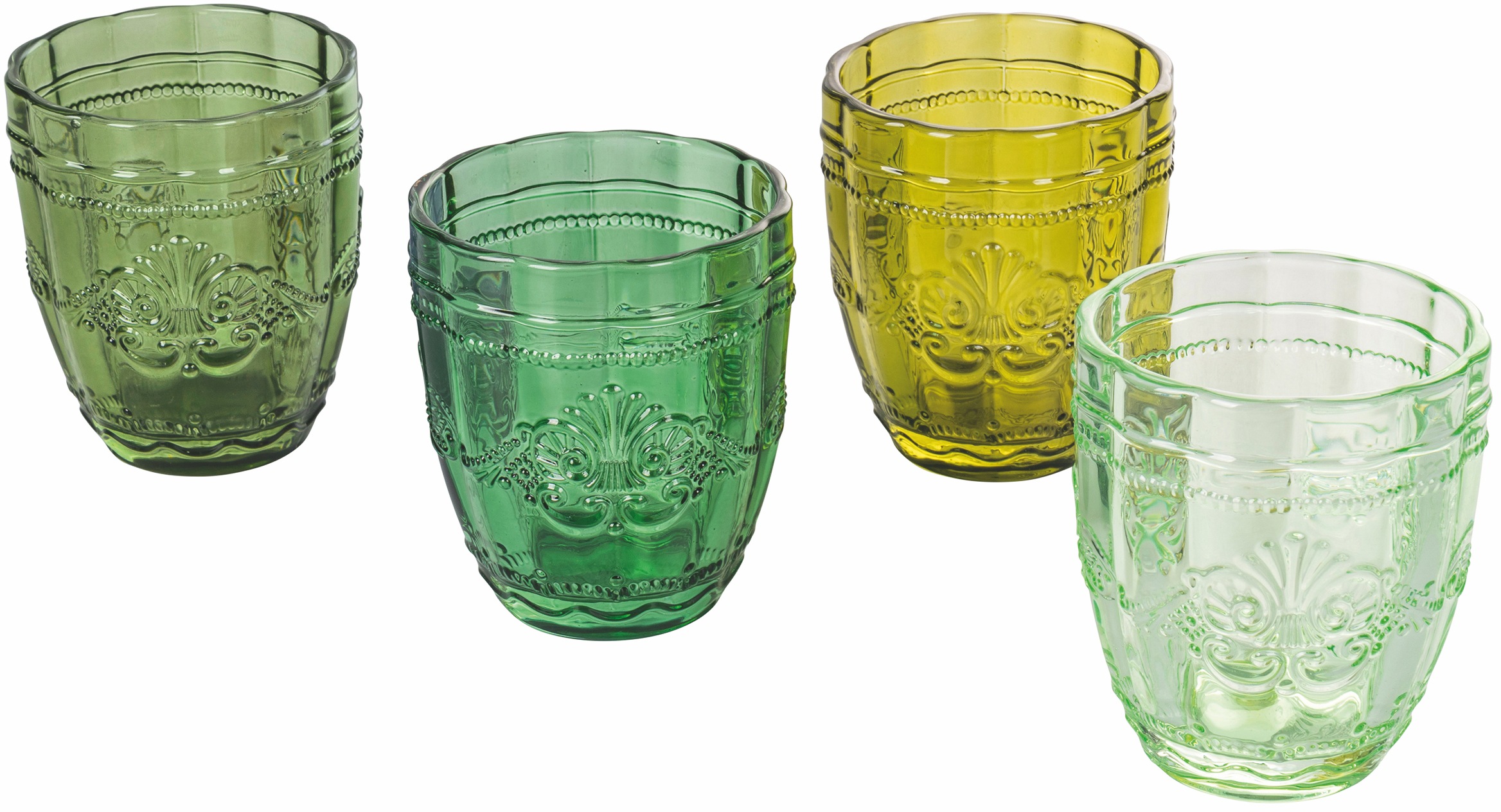 Villa D'este Gläser-Set »Syrah Greenery« Wassergläser-Set in grün, Größe Ø 8 cm x 10 cm