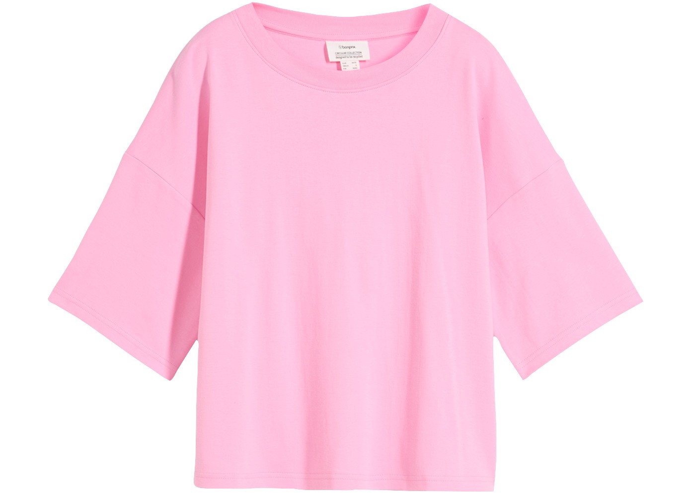 bonprix T-Shirt Oversize-Style, mit Rundhalsausschnitt, aus Baumwolle