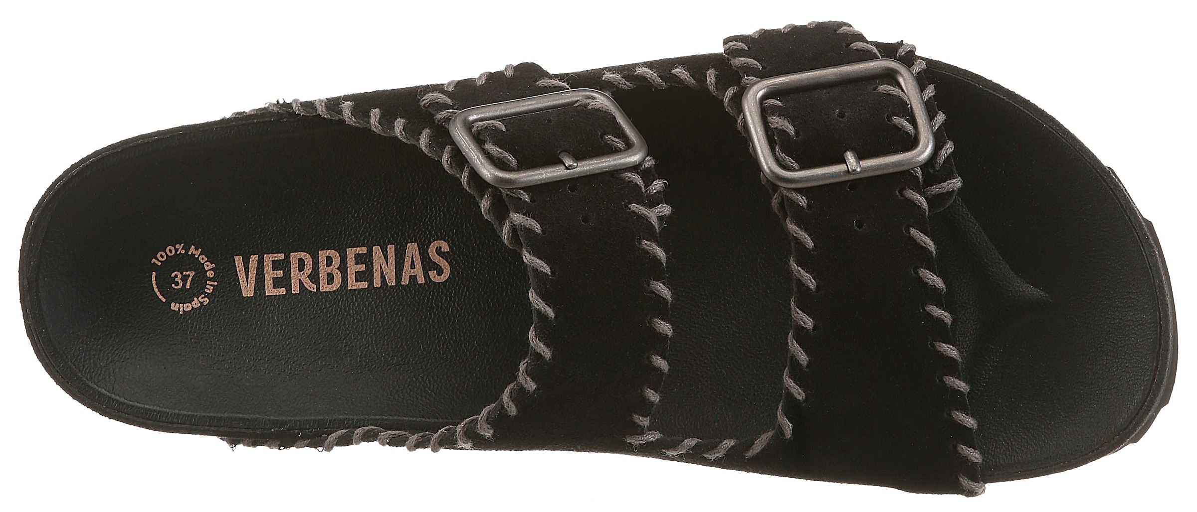 VERBENAS Pantolette »ELENA SERRAJE PASADO«  Sommerschuh, Hausschuh, Strandschuh mit zwei verstellbaren Schnallen