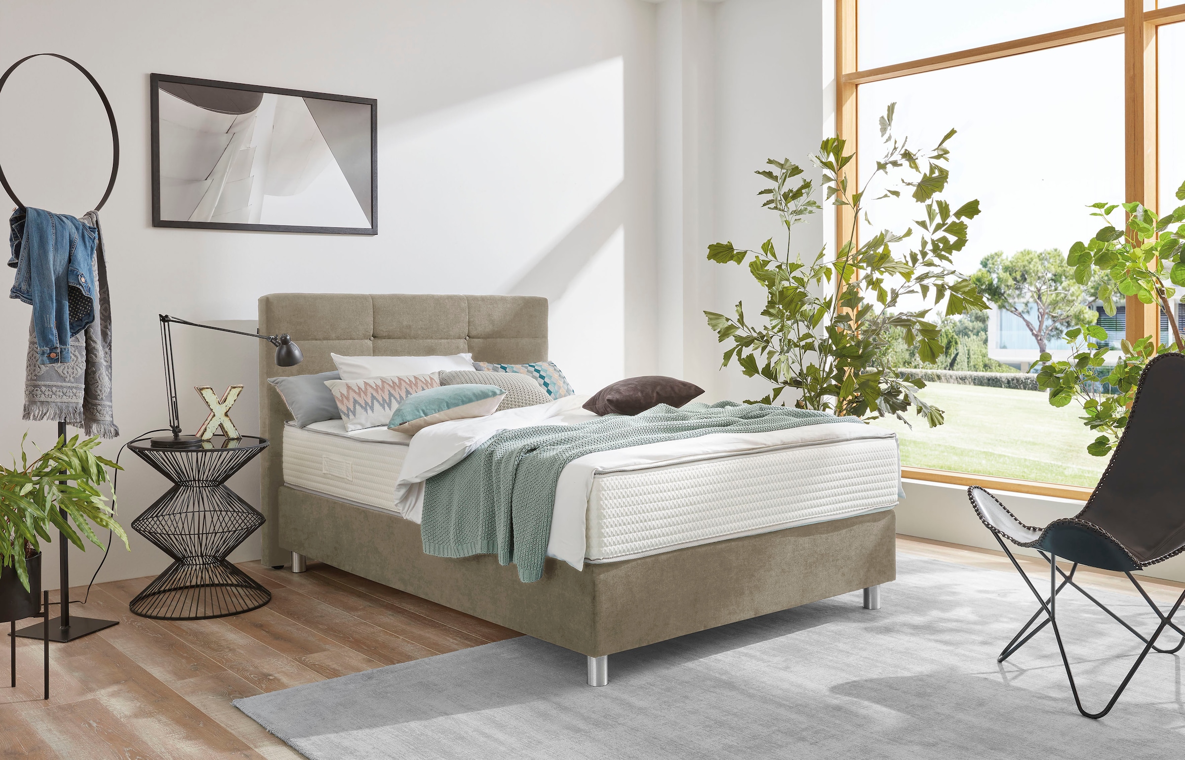 alina Boxspringbett »Jonna« inklusive Matratze, in verschiedenen Größen und Härtegraden