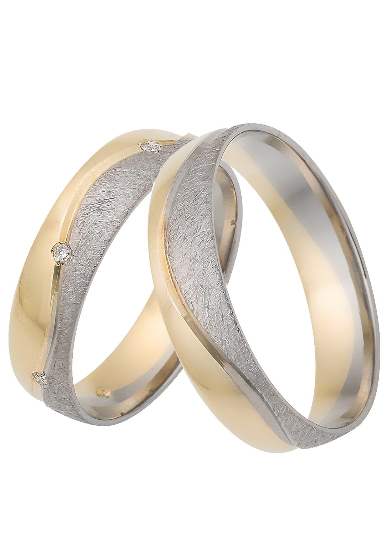 Firetti Trauring »Schmuck Geschenk Gold 375 Hochzeit Ehering Trauring "LIEBE" Welle« Made in Germany - wahlweise mit oder ohne Brillanten