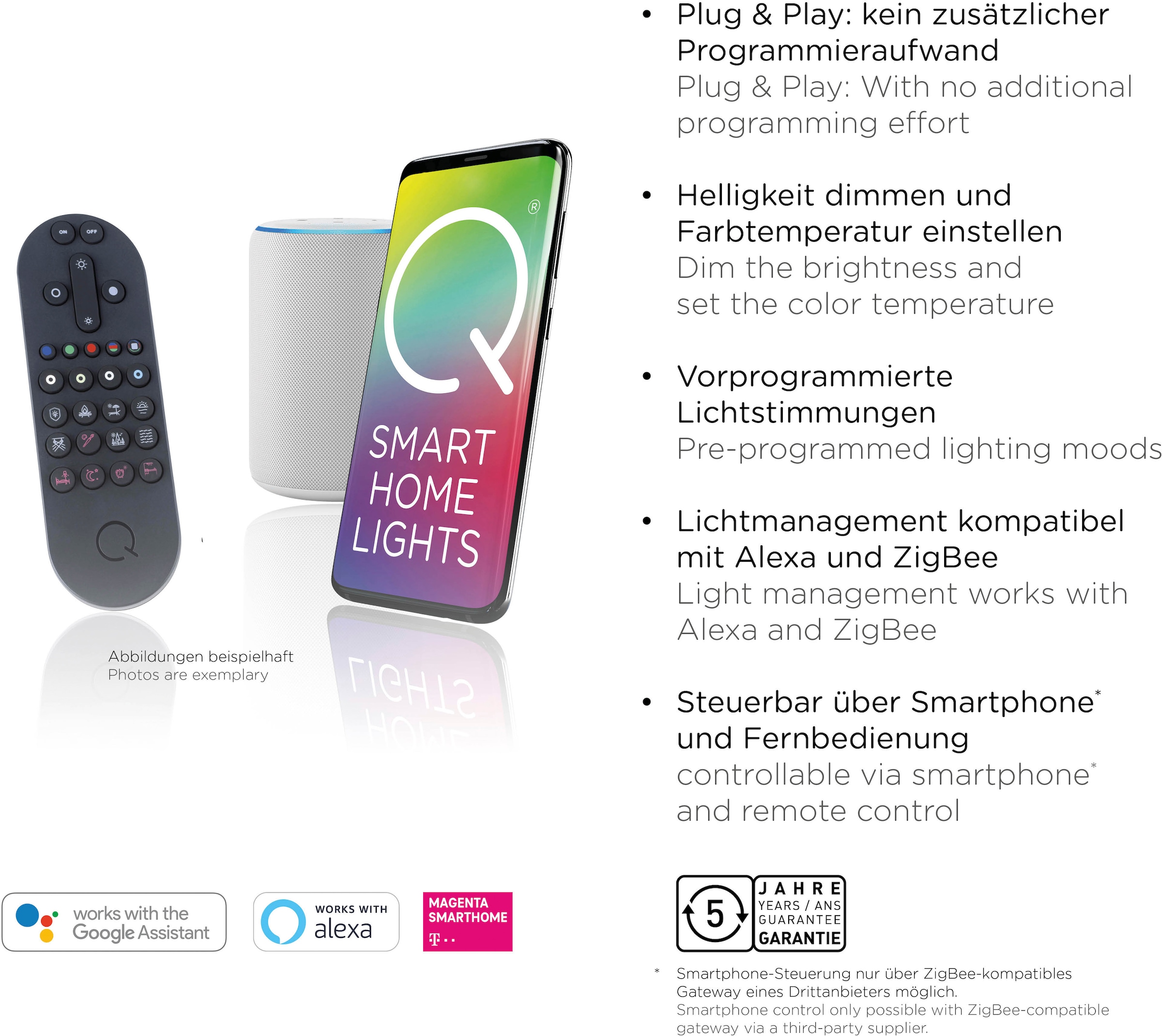 Neuhaus Q SMART HOME LIGHTS LED Pendelleuchte »Q-KON« LED-Board 1 Stk. warmweiß - kaltweiß