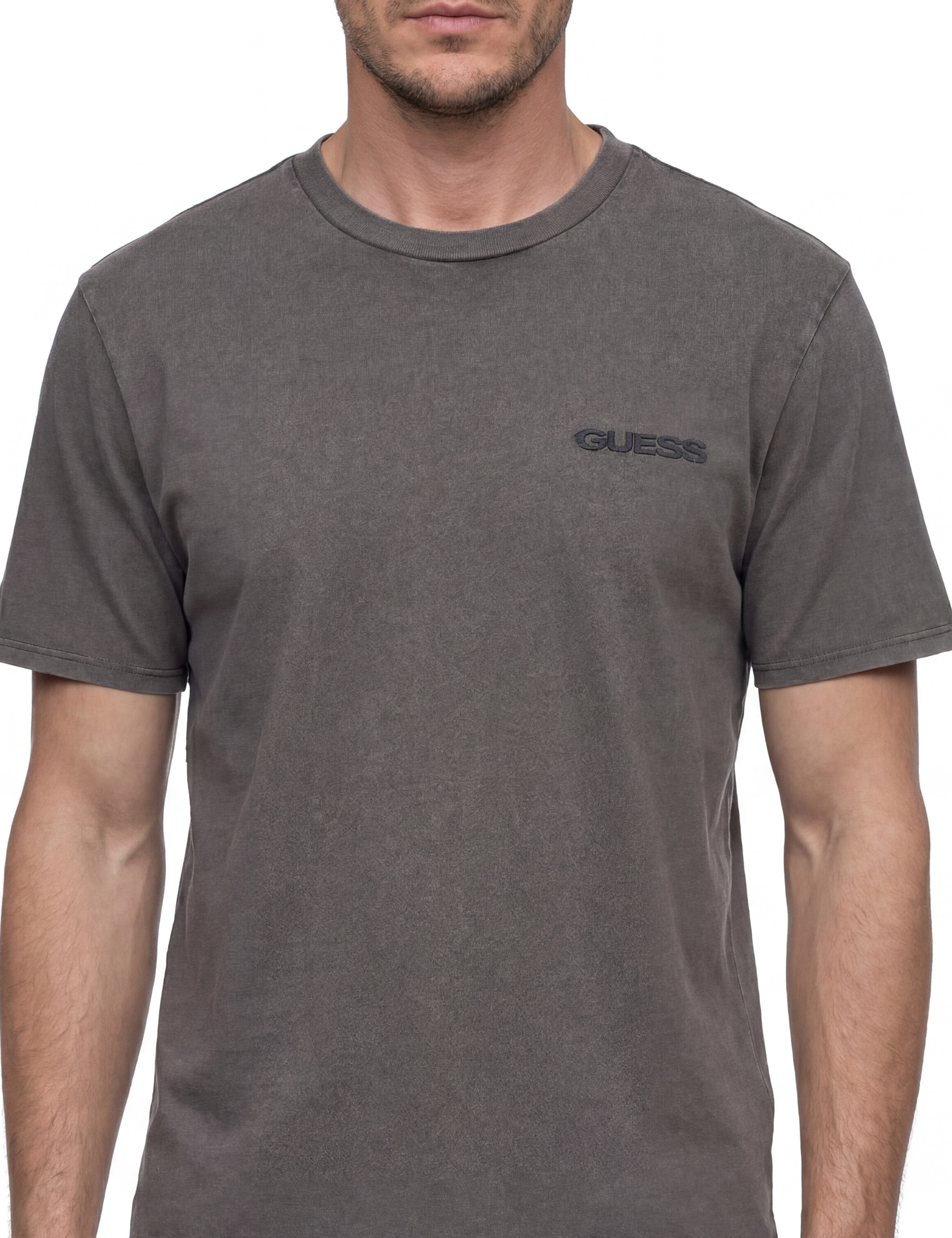 Guess T-Shirt reine Baumwolle, Used-Look, Regular Fit