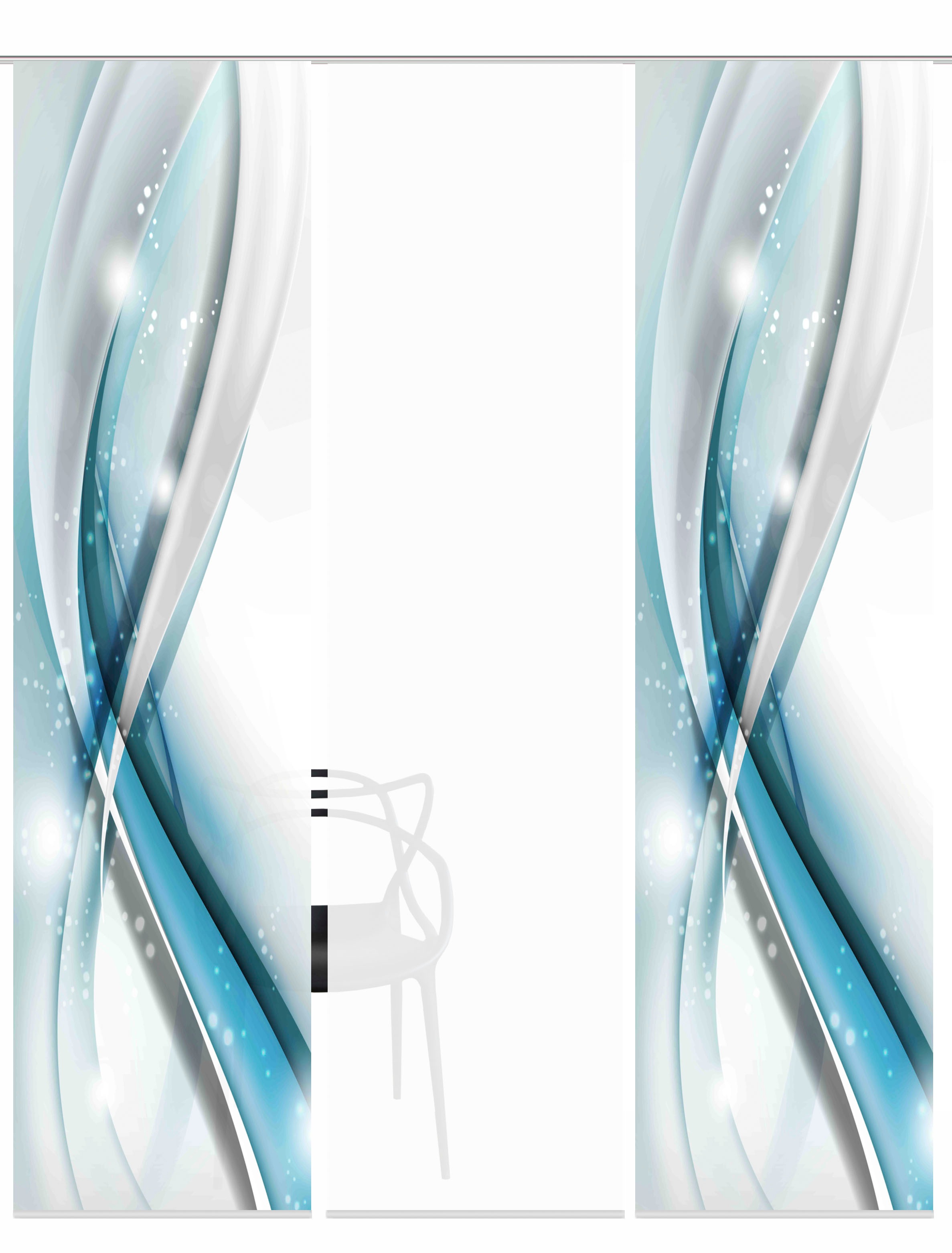 HOME WOHNIDEEN Schiebegardine »GLIWE« Paneelwagen 3 Stk. tlg. Schiebevorhang Digi 3er Set GLIWE GRÜN