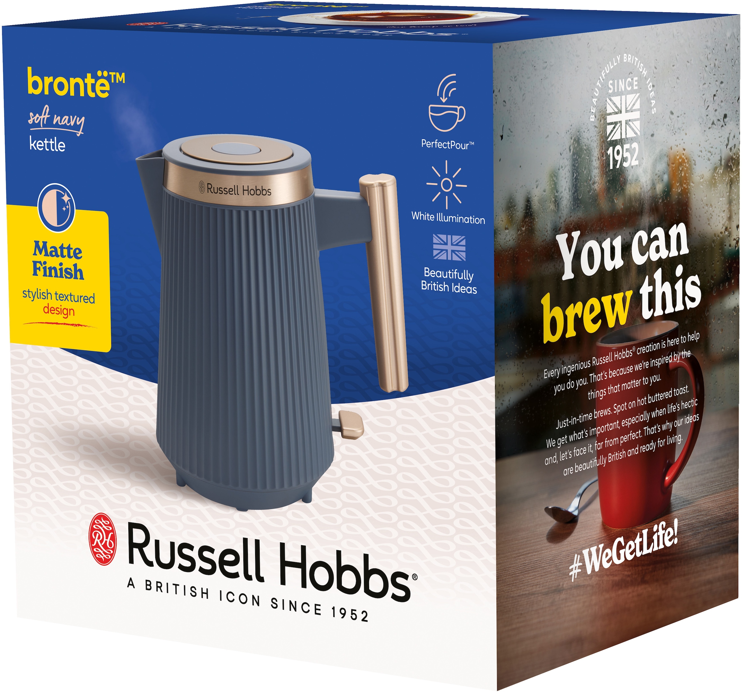 RUSSELL HOBBS Wasserkocher »Brontë 26752-70, Soft Navy« 2400 W 1,7l,