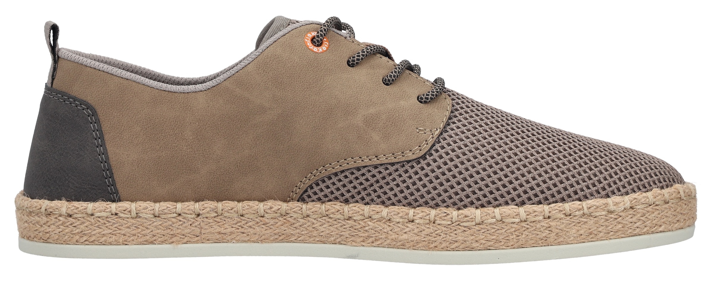 Rieker Schnürschuh  Halbschuh, Sneaker, Schnürer mit Bastumrahmung an der Laufsohle