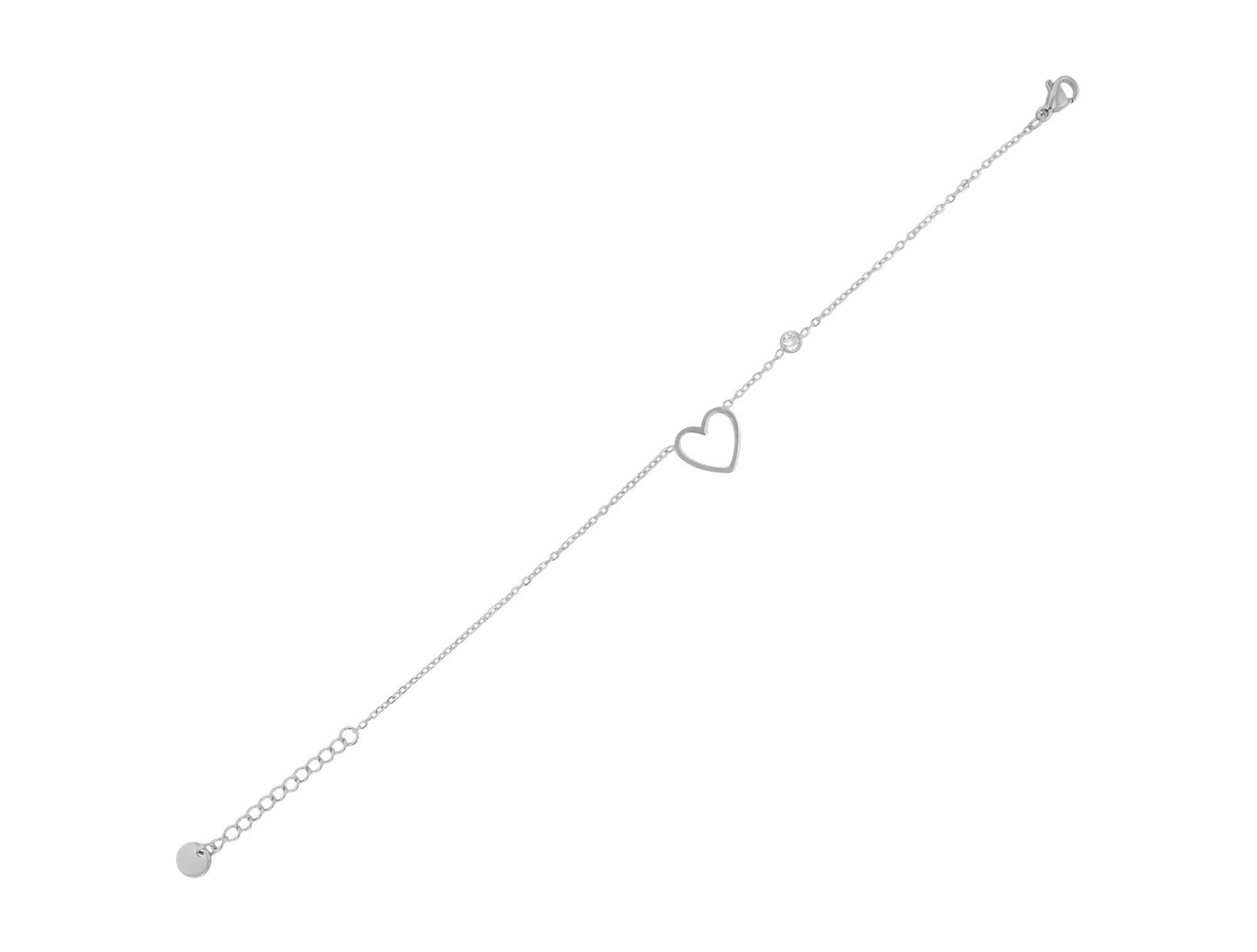 Adelia´s Armband »Damen Armband ¿ Herz aus Edelstahl 17+3 cm«