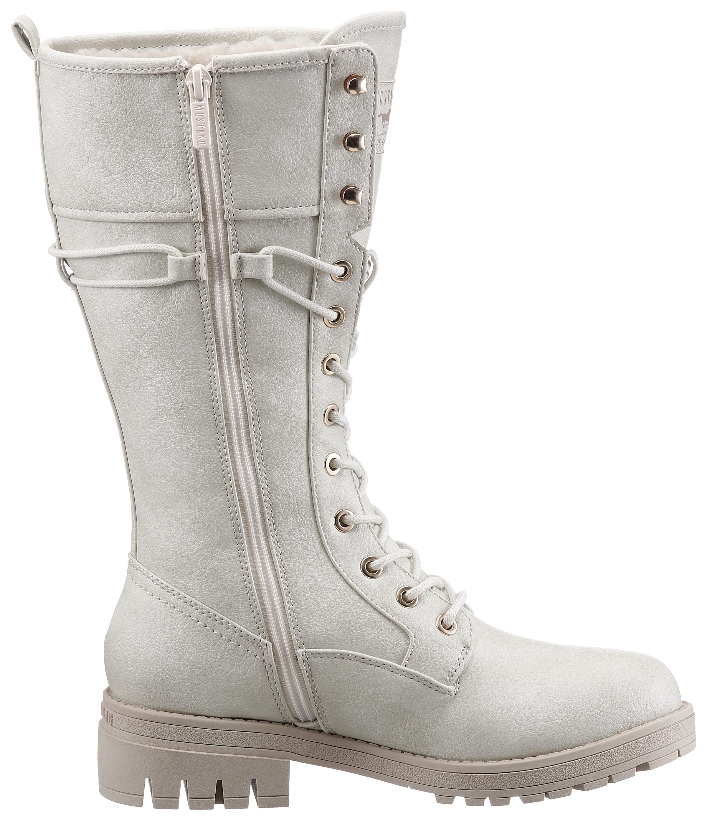 Mustang Shoes Winterstiefel, Stiefel, Langschaft-Stiefel mit variablen XS-Schaft
