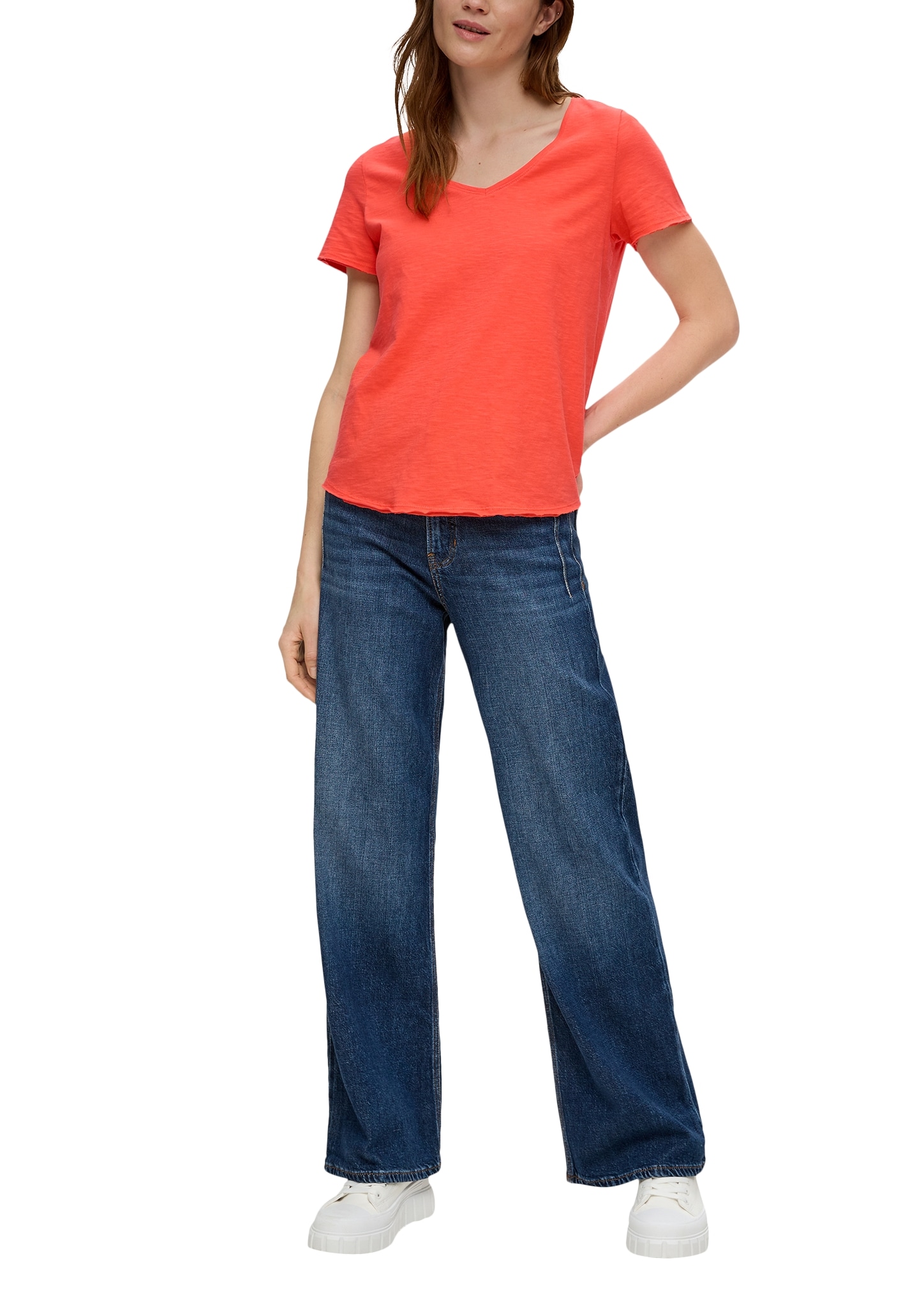 s.Oliver T-Shirt, in Slub-Yarn-Optik