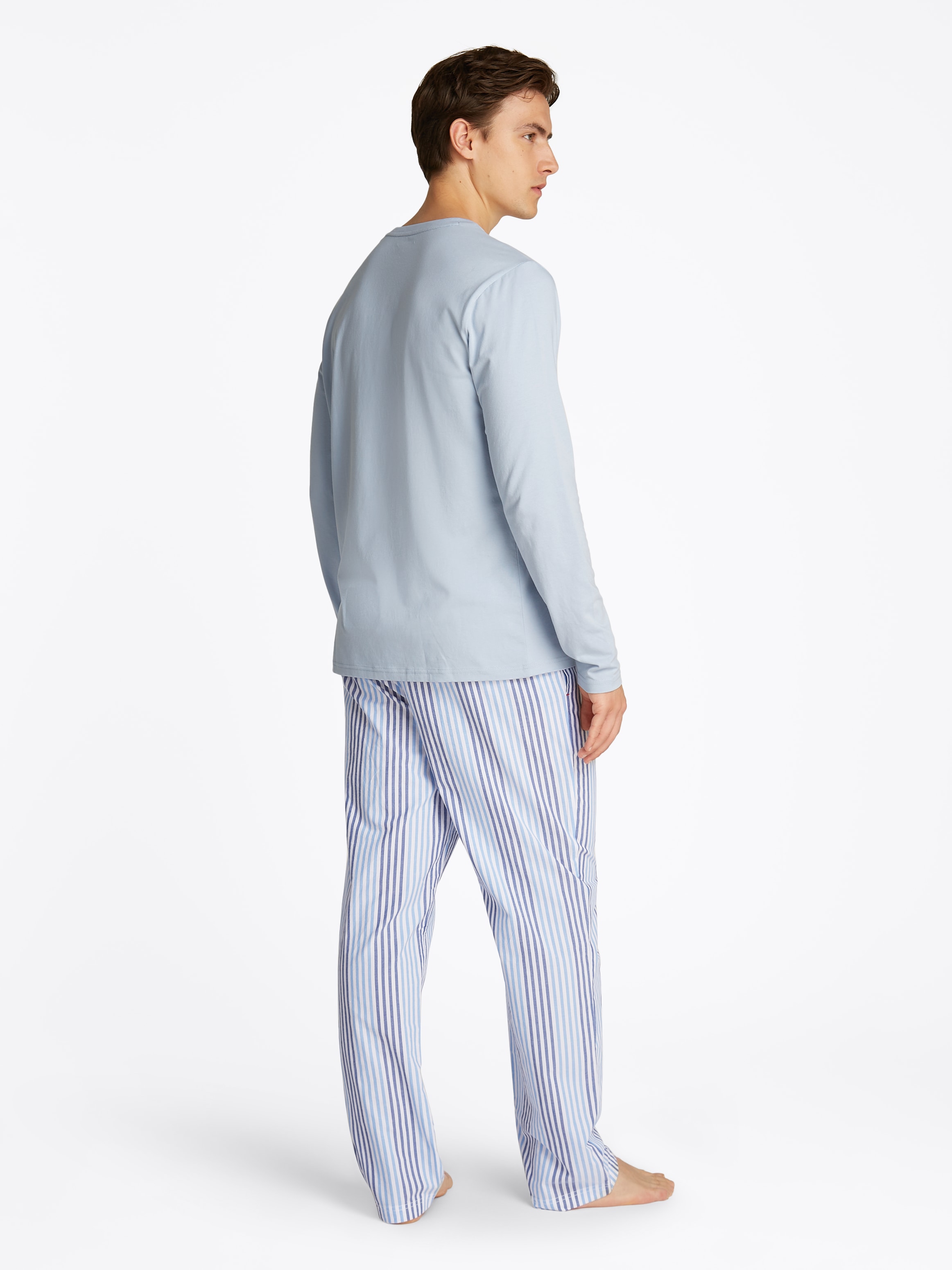 Tommy Hilfiger Underwear Pyjama »LS PANT WOVEN SET PRINT«, (Set, 2 tlg., 2er), mit Streifenmuster