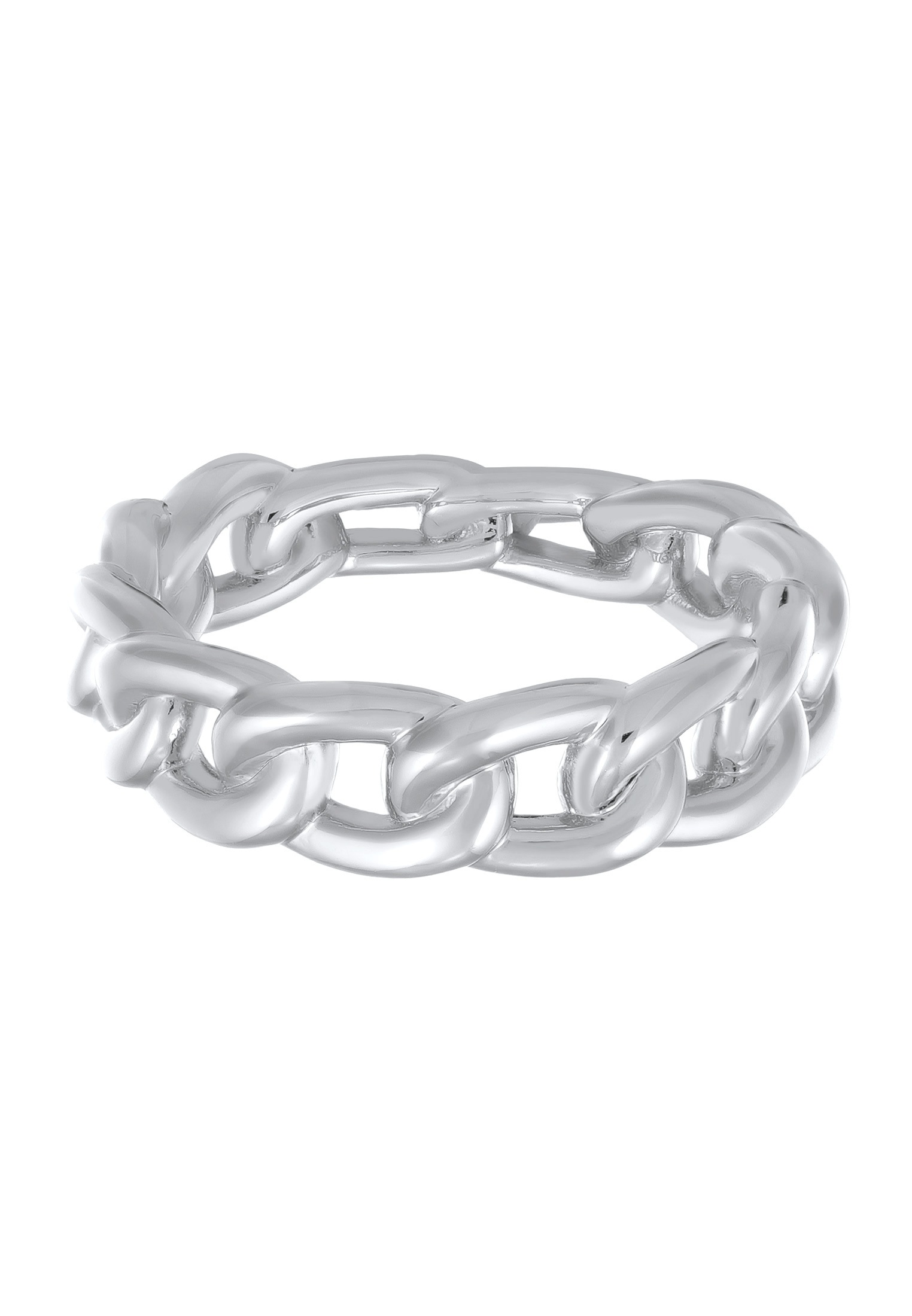 Elli Silberring »Ring Gliederring Bandring Goldfarben für Damen«