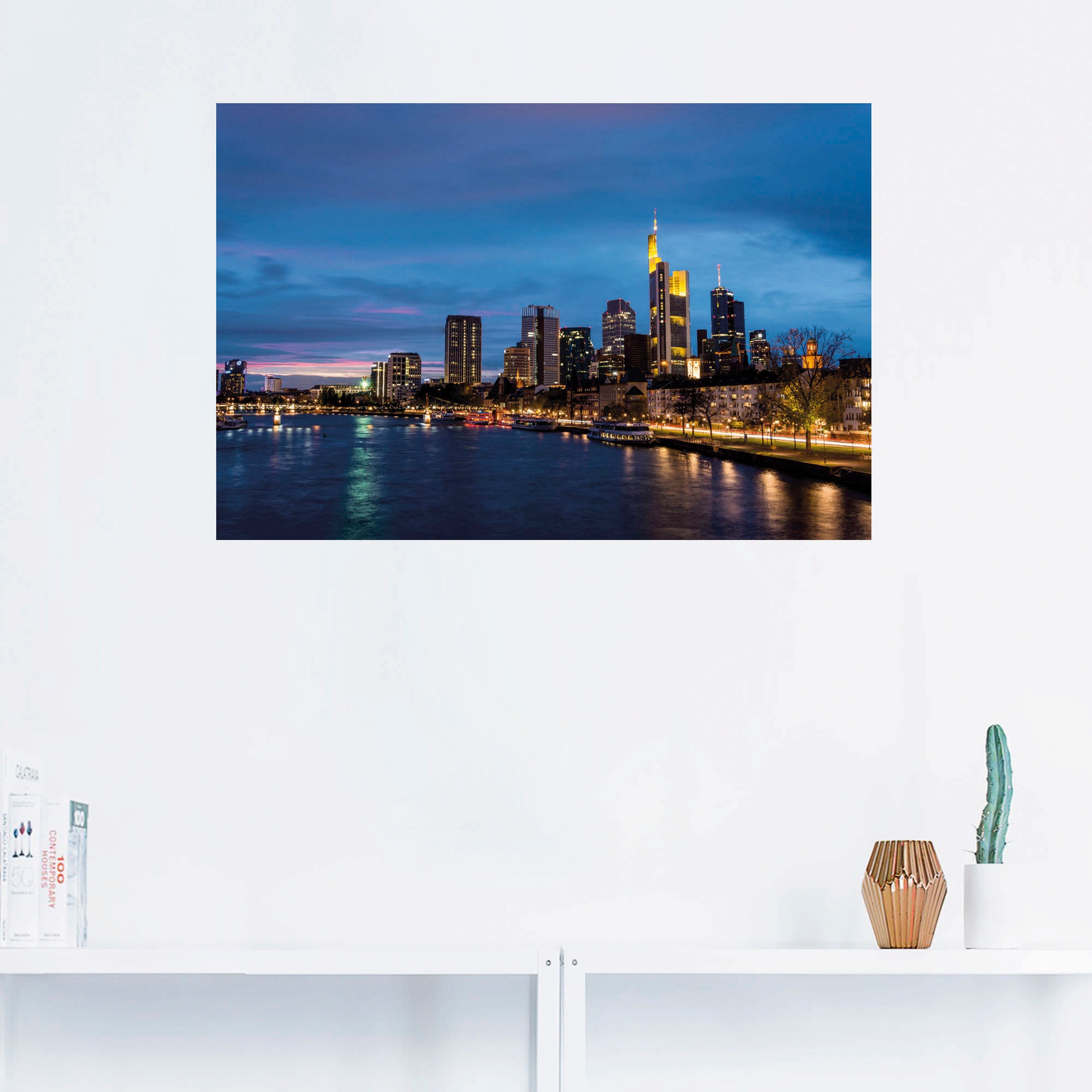 Artland Wandbild »Frankfurt als Alubild, Skyline«, Leinwandbild, oder versch. St.), Poster bei Größen Wandaufkleber Deutschland, (1 OTTO in