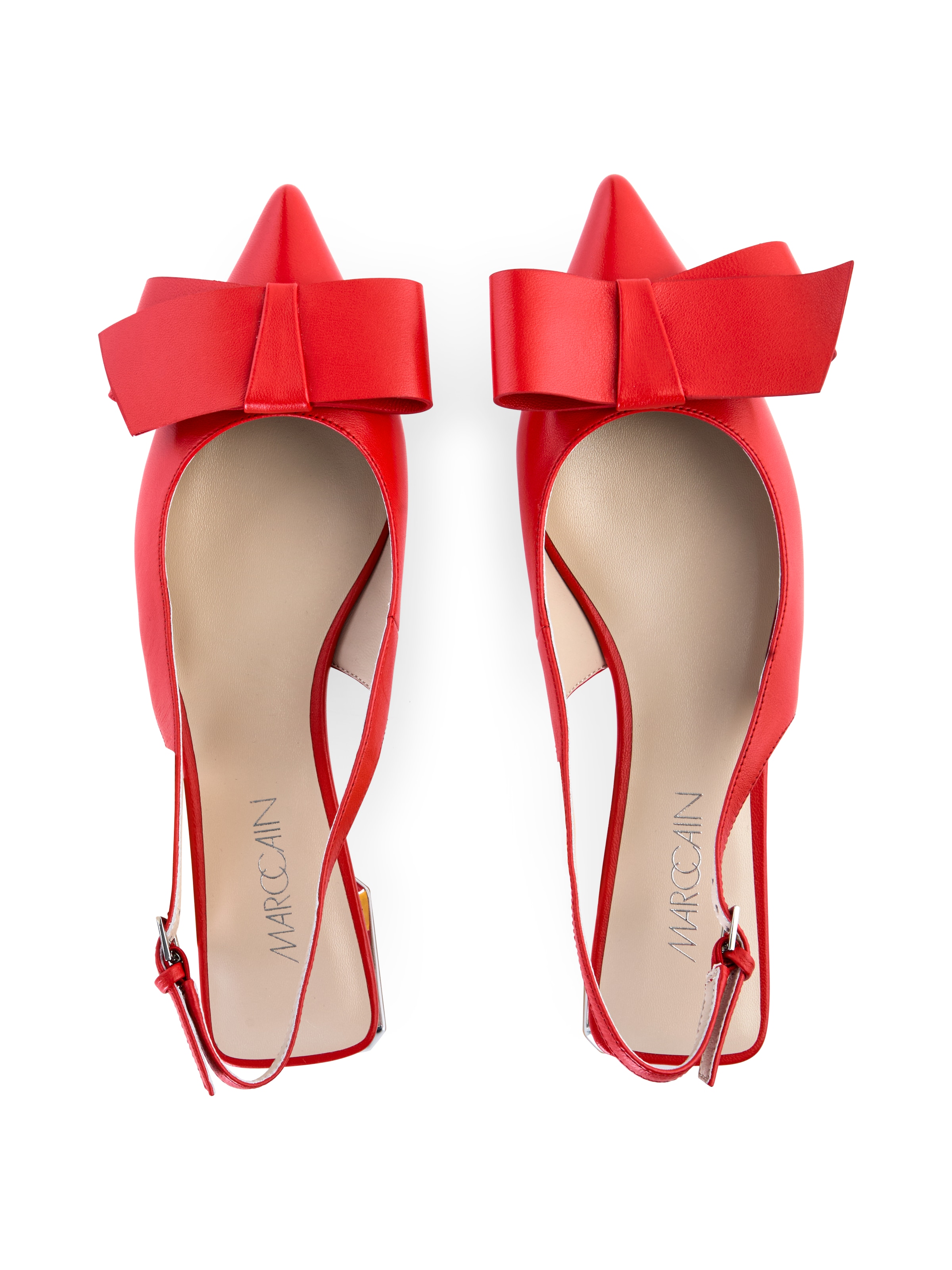Marc Cain Slingpumps »Collections Prettied Up«, Kitten Heel, Flats, Sandale mit verstellbarem Riemchen