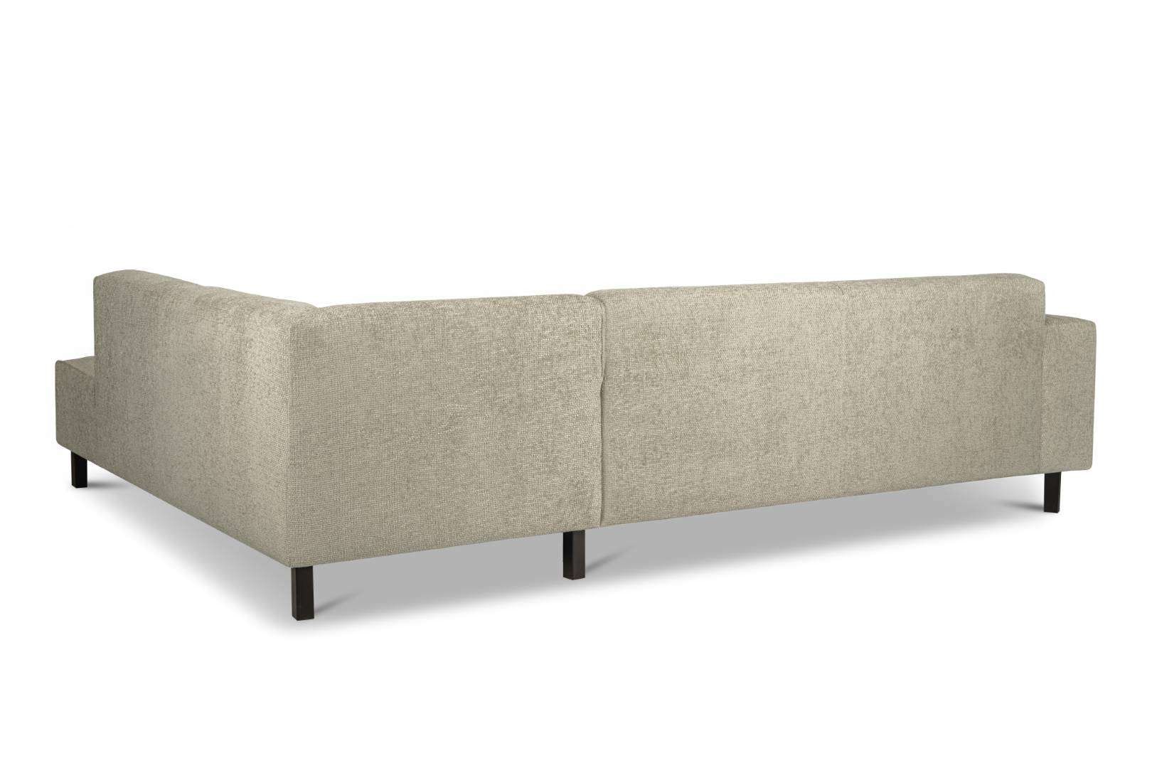 Home affaire Ecksofa »LORCAN mit Holzfuß, Breite 275 cm, weiches Sitzgefühl« Massivholzfüsse, Chenille und Bouclé -Bezüge