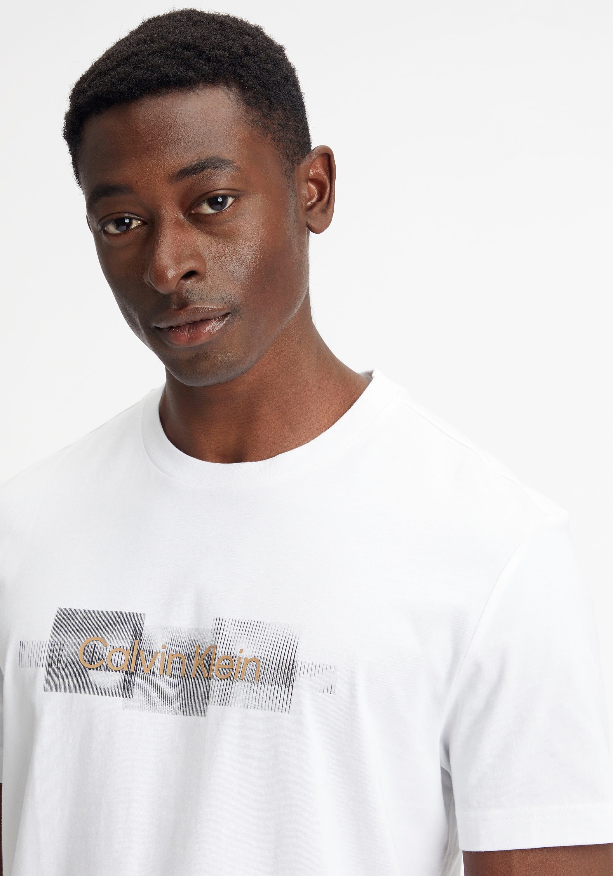 Klein online kaufen »BOX Calvin T-SHIRT«, LOGO T-Shirt STRIPED reiner Baumwolle OTTO bei aus