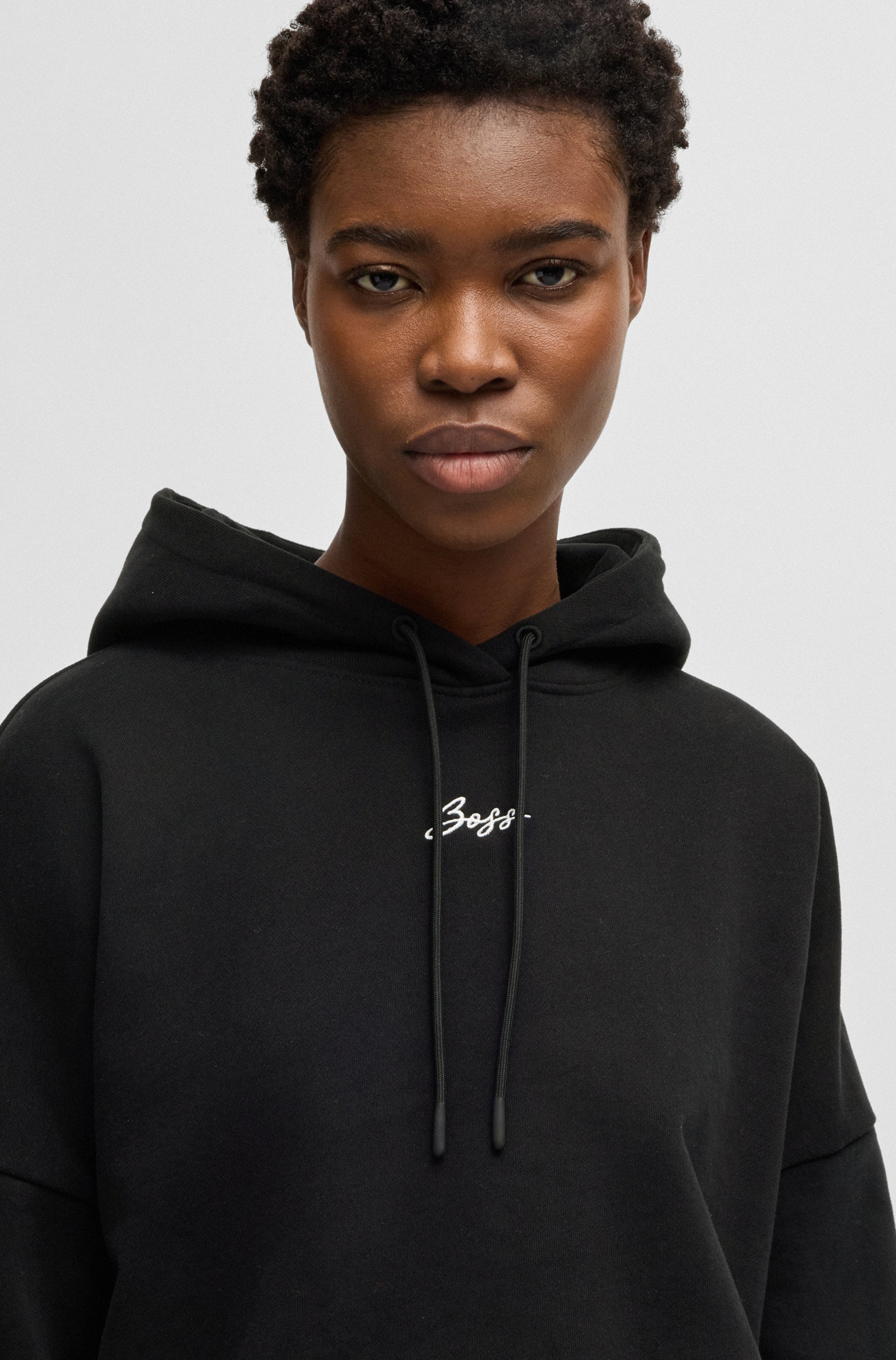 BOSS ORANGE Hoodie »Ehoody Premium Damenmode«, mit gesticktem Logo