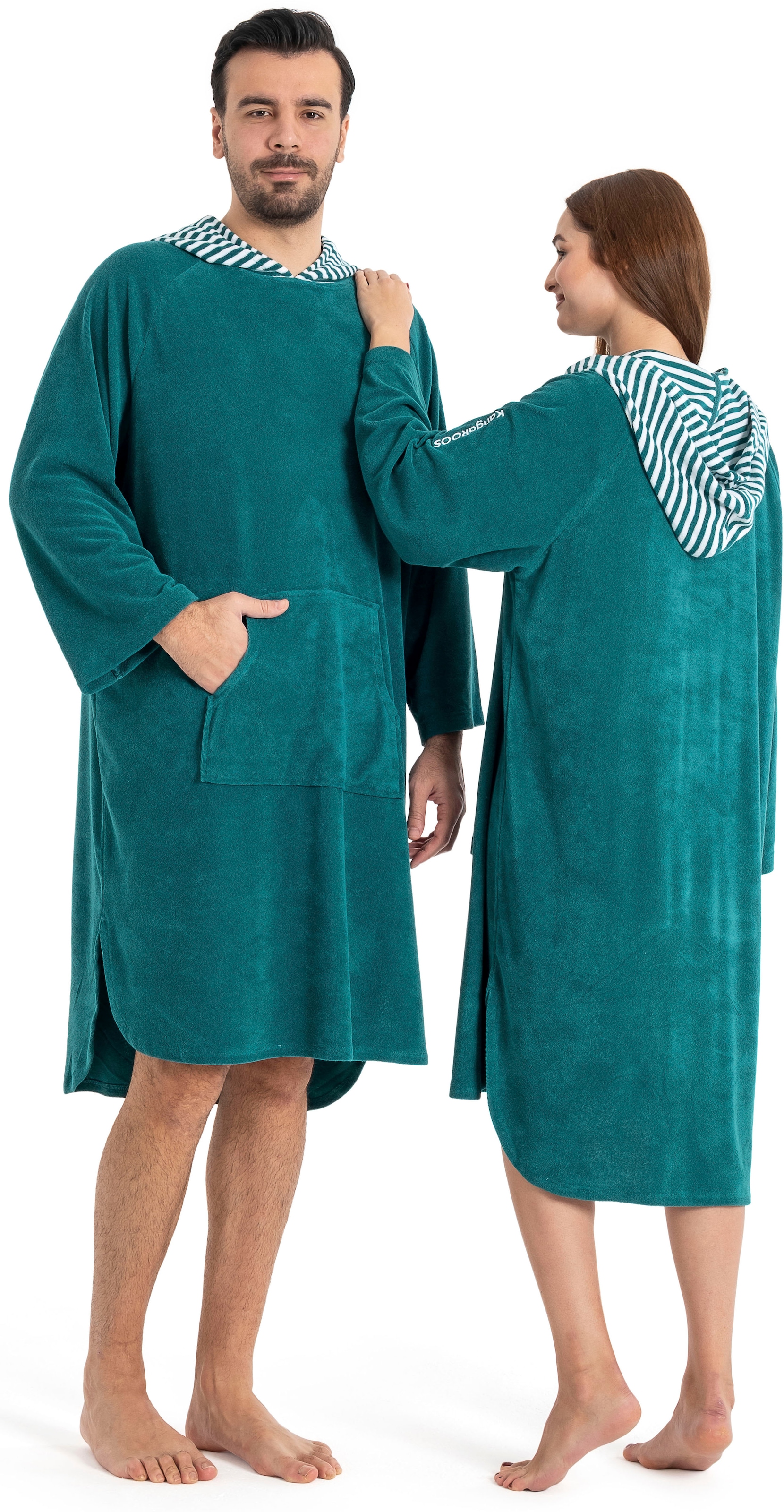KangaROOS Badeponcho »Dalia Surfponcho, ideal für Sauna, Spa & im Urlaub« 1 Stk. weich, Uni-Farben mit Streifen, leicht, Unisex, für Damen und Herren