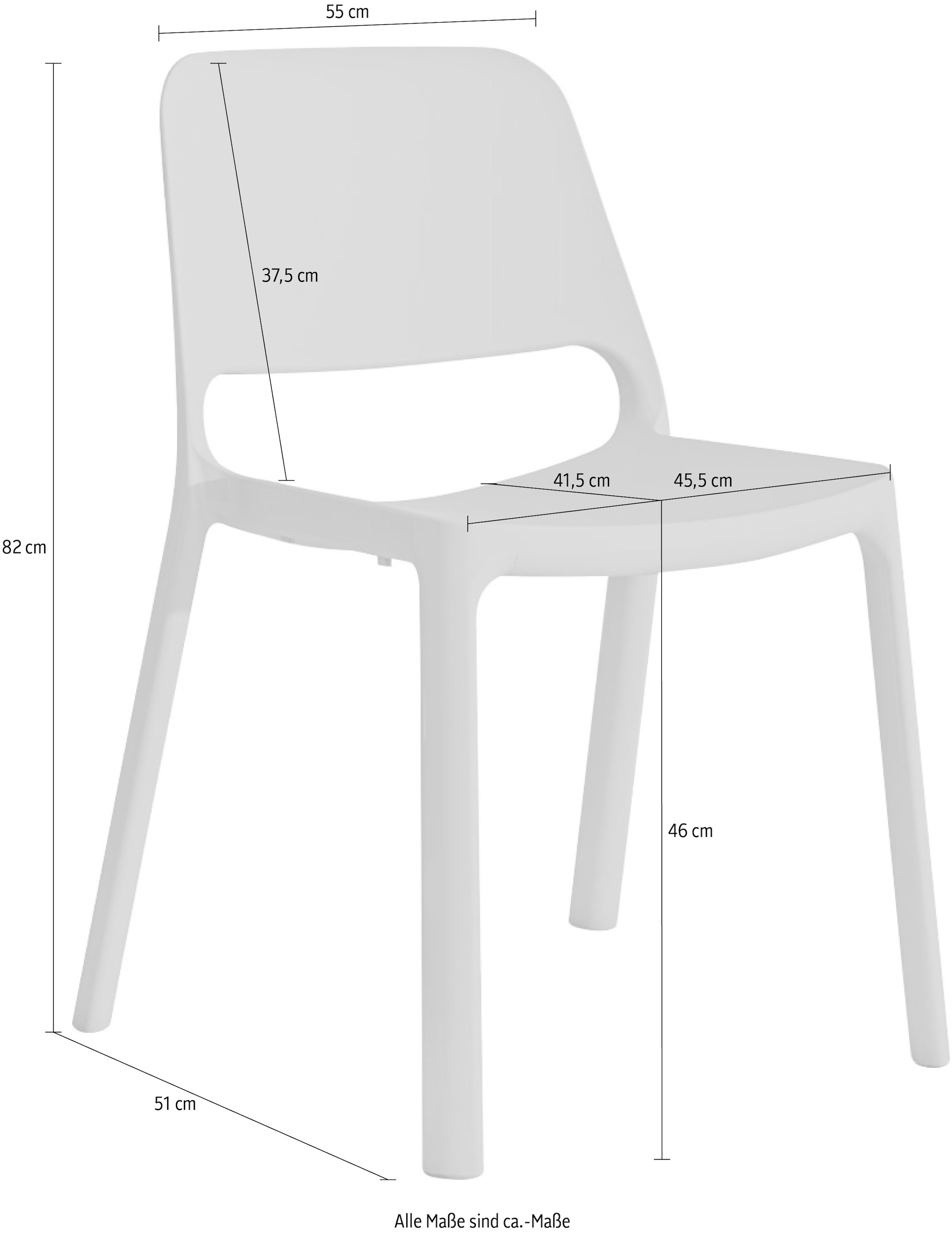 Mayer Sitzmöbel Stapelstuhl »Stapelstuhl myNUKE«, (Packung), stapelbar