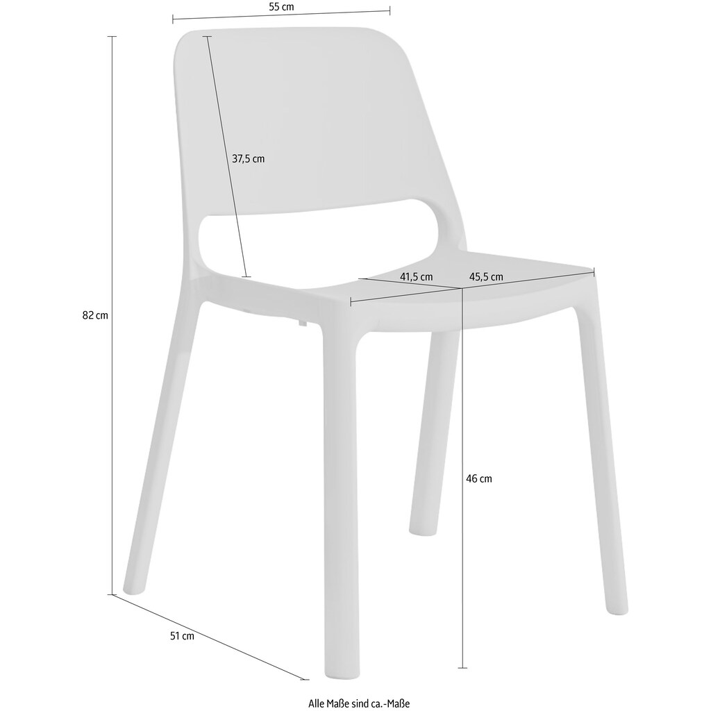 Mayer Sitzmöbel Stapelstuhl »Stapelstuhl myNUKE«, (Packung), stapelbar