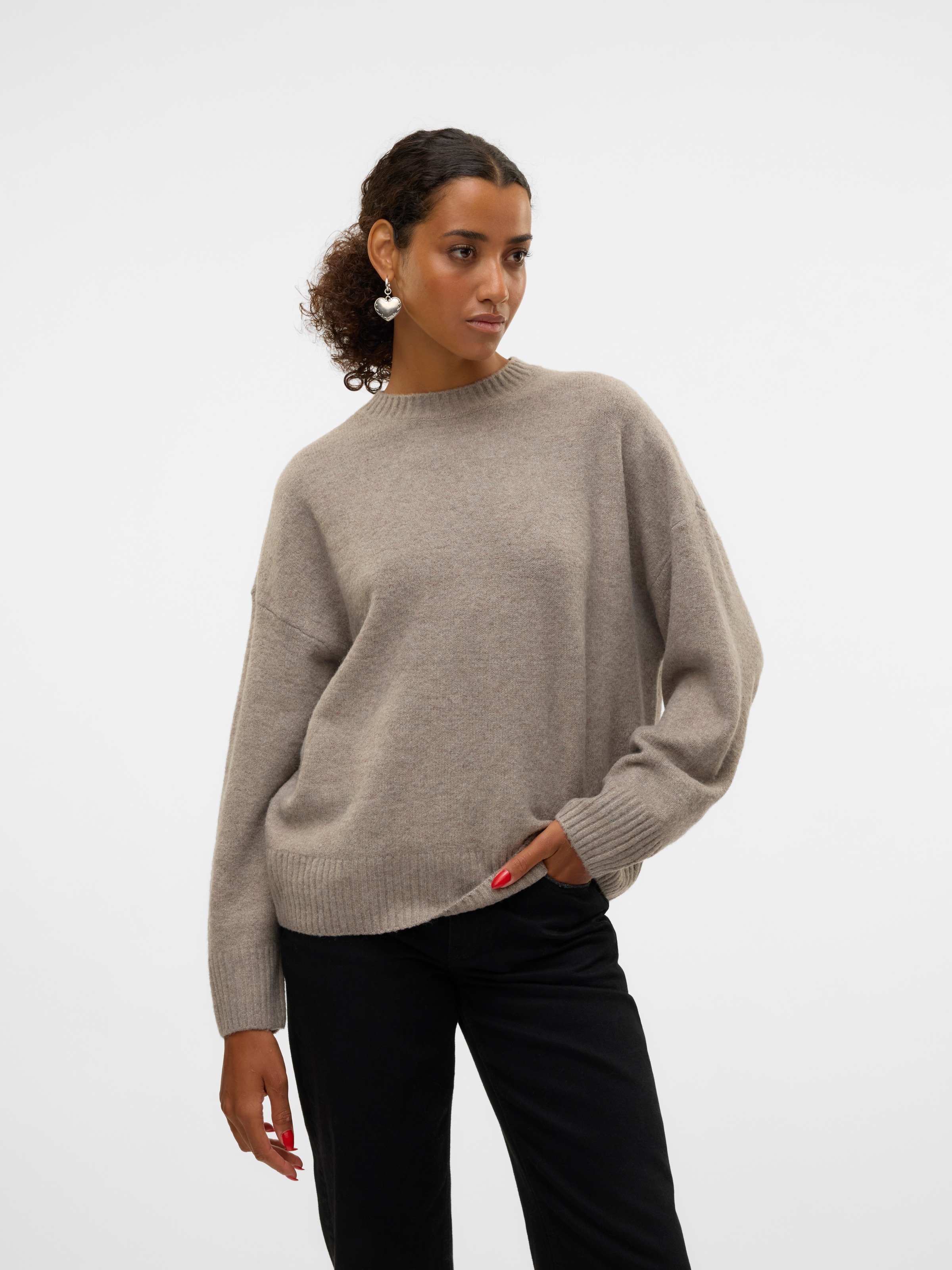 Vero Moda Strickpullover »VMBOOM LS O-NECK PULLOVER GA NOOS«