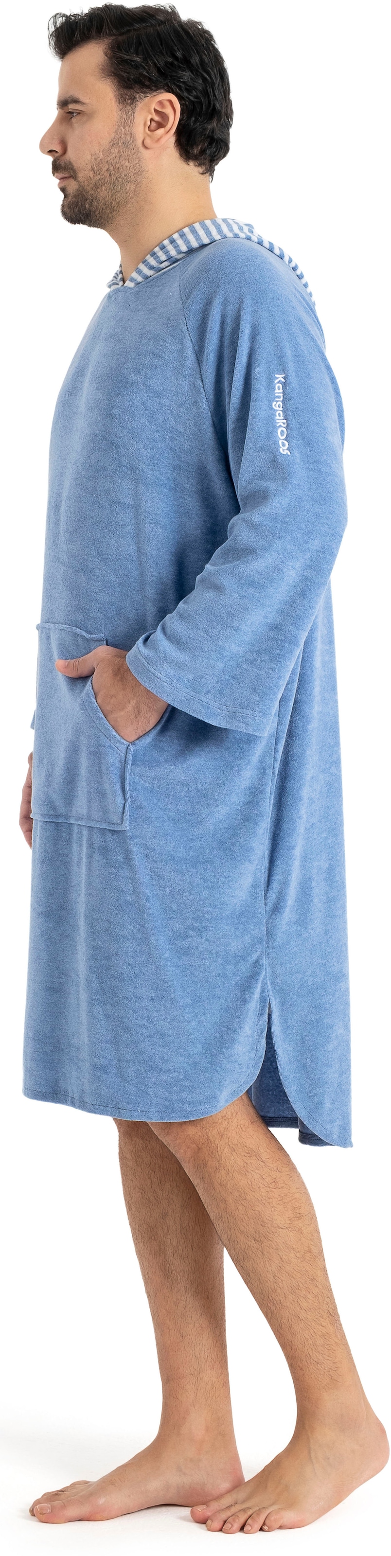 KangaROOS Badeponcho »Dalia Surfponcho, ideal für Sauna, Spa & im Urlaub« 1 Stk. weich, Uni-Farben mit Streifen, leicht, Unisex, für Damen und Herren