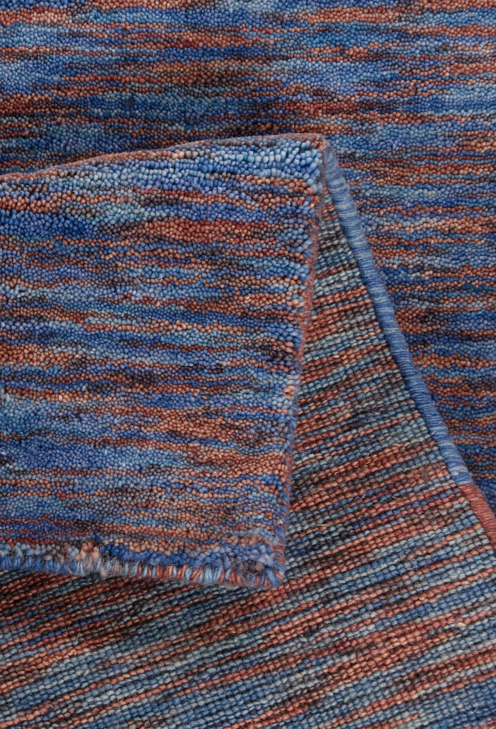 THEKO Wollteppich »Nebraska Uni« rechteckig 12 mm Höhe reine Wolle, handgewebt, ideal im Wohnzimmer & Schlafzimmer