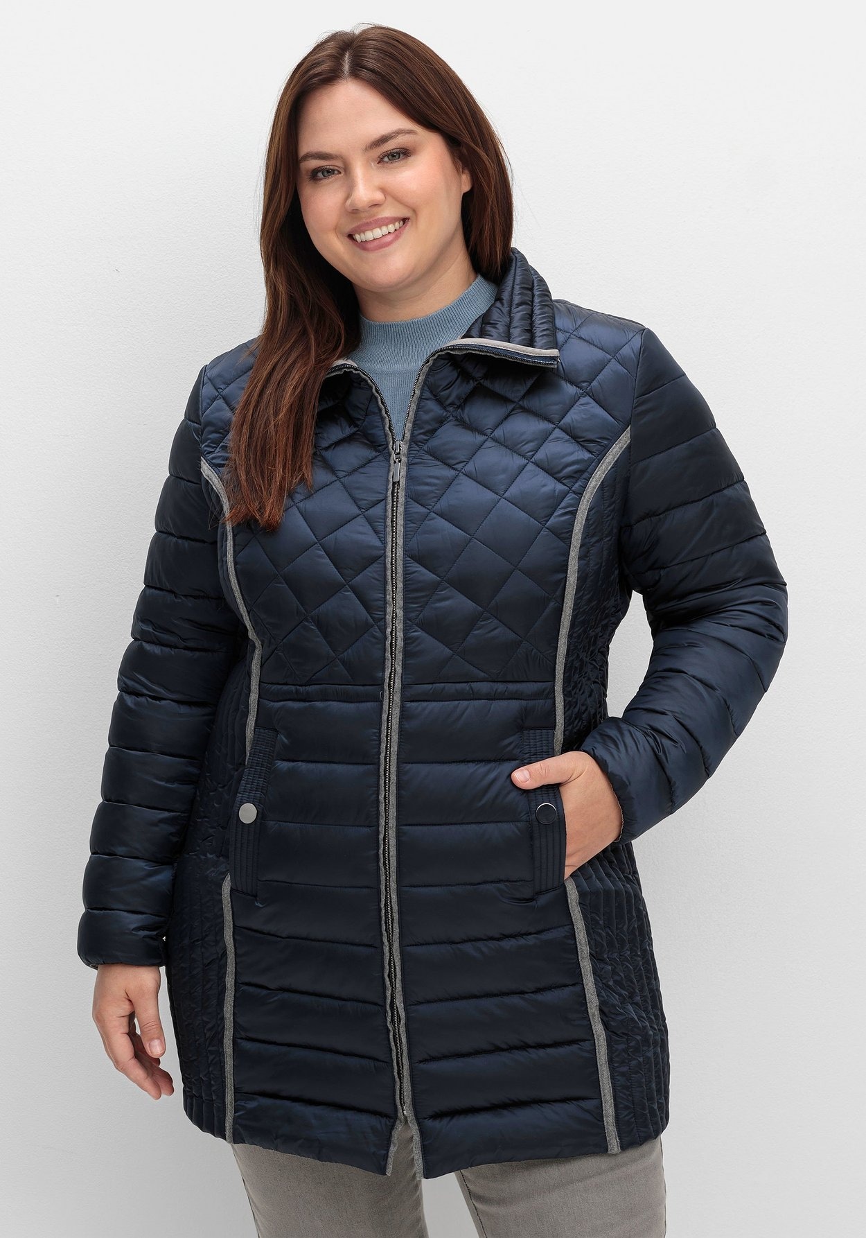 Steppjacke »Winterjacke mit feinem Schimmer und verschiedenen Steppungen«, ohne...