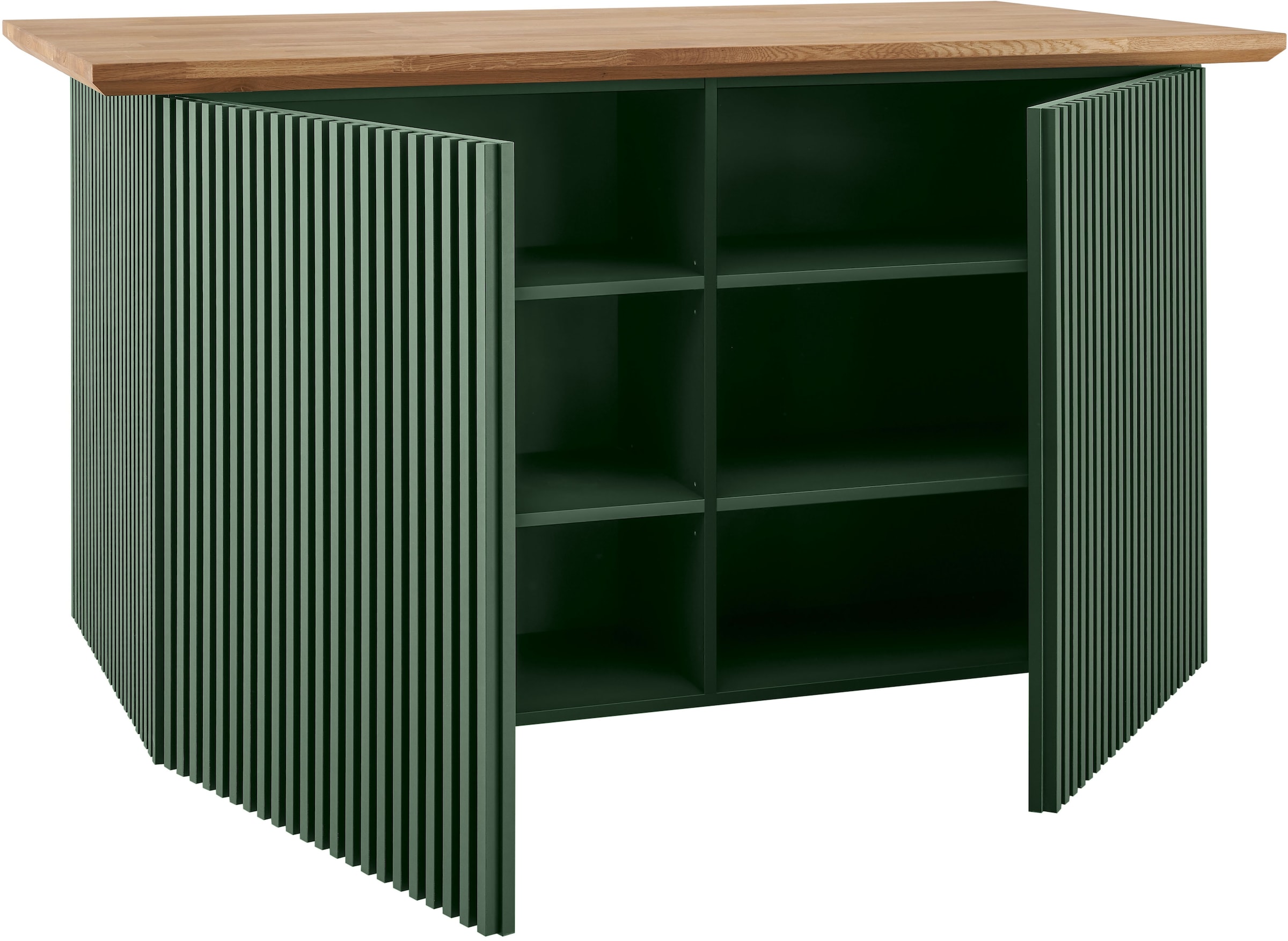 BASIC by Balculina Kücheninsel »Sandella B/H/T 160x87x90 cm« Breite 160 cm, Arbeitsplatte eiche massiv