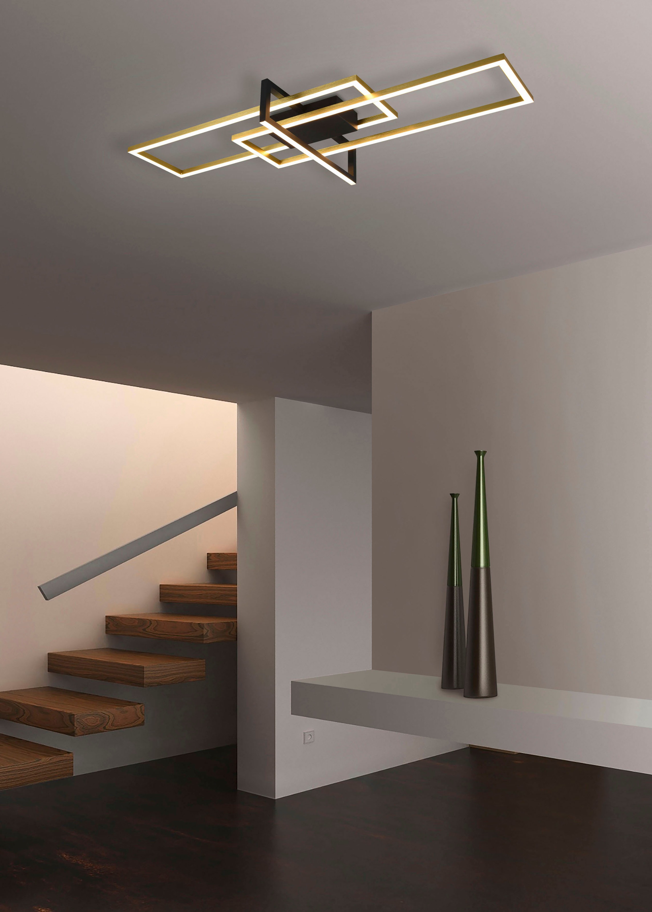 my home LED Deckenleuchte »Alica«, 1 flammig, Leuchtmittel LED-Modul | LED fest integriert, Deckenlampe mit Switch Dimmer