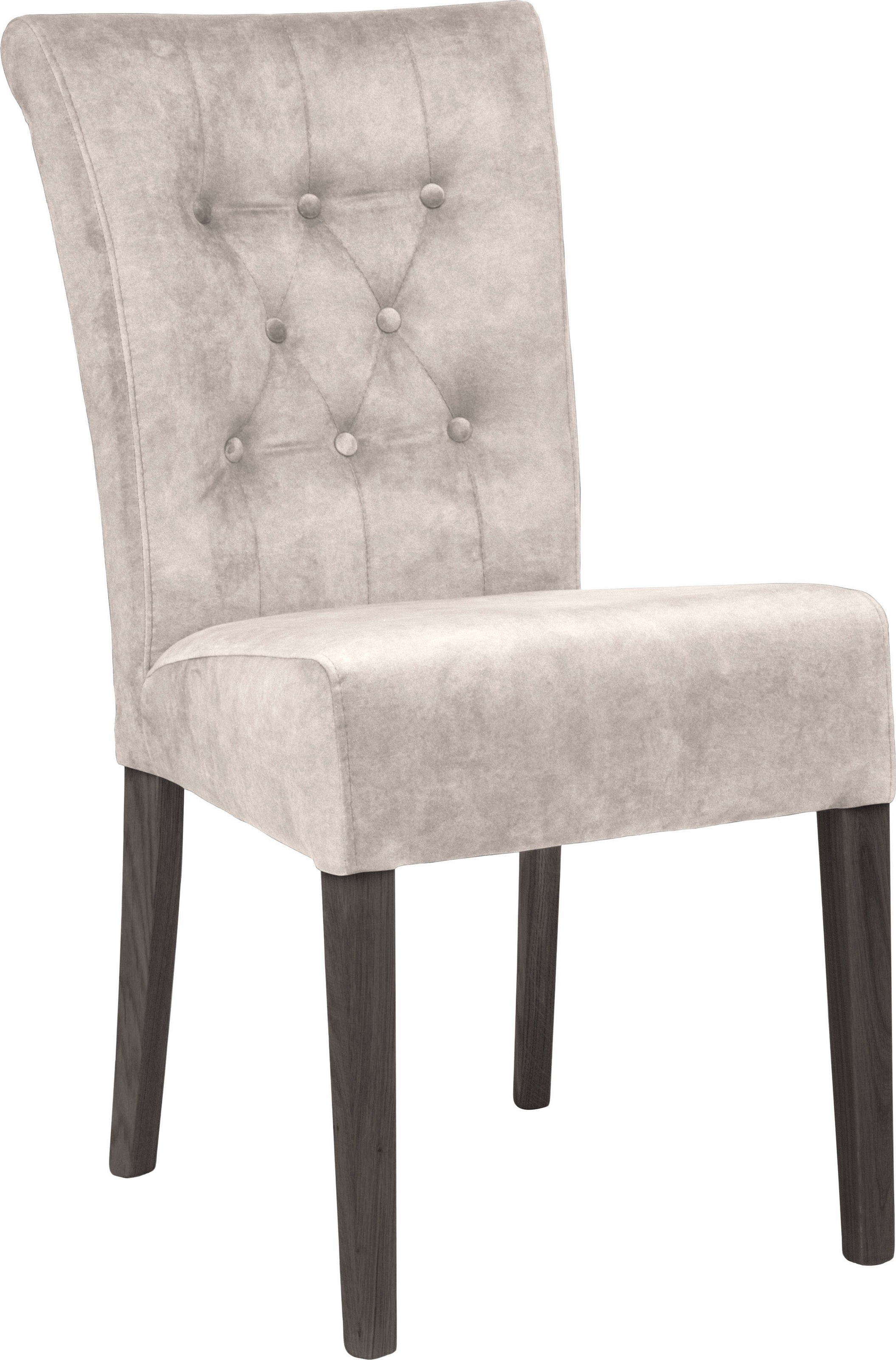 Home affaire Esszimmerstuhl »Queen BESTSELLER«, (Set), 2 St., Samtvelours, Polsterstuhl mit Knopfheftung, 2er, 4er oder 6er Set