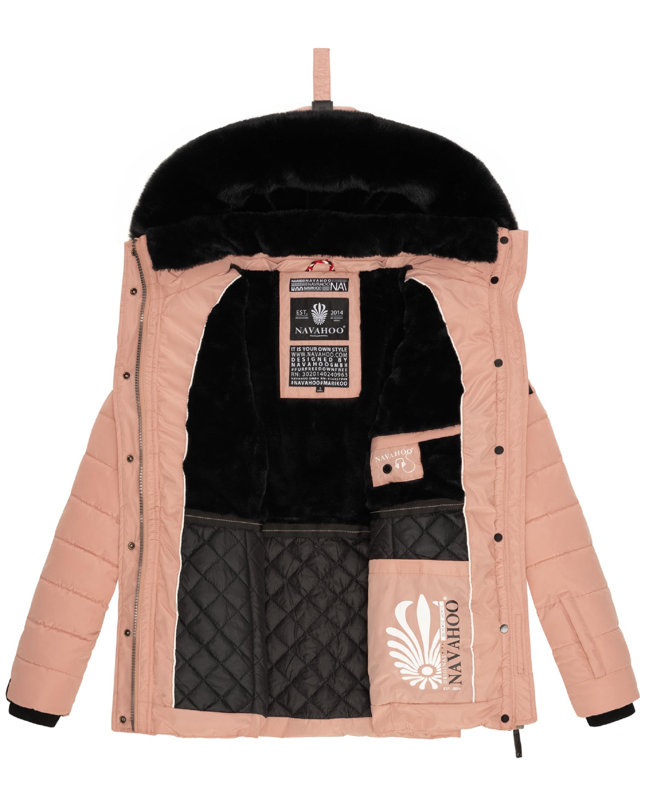 Navahoo Steppjacke »Winterjacke Milianaa«, mit Kapuze, Edle Winterjacke mit weicher Kunstfell-Kapuze