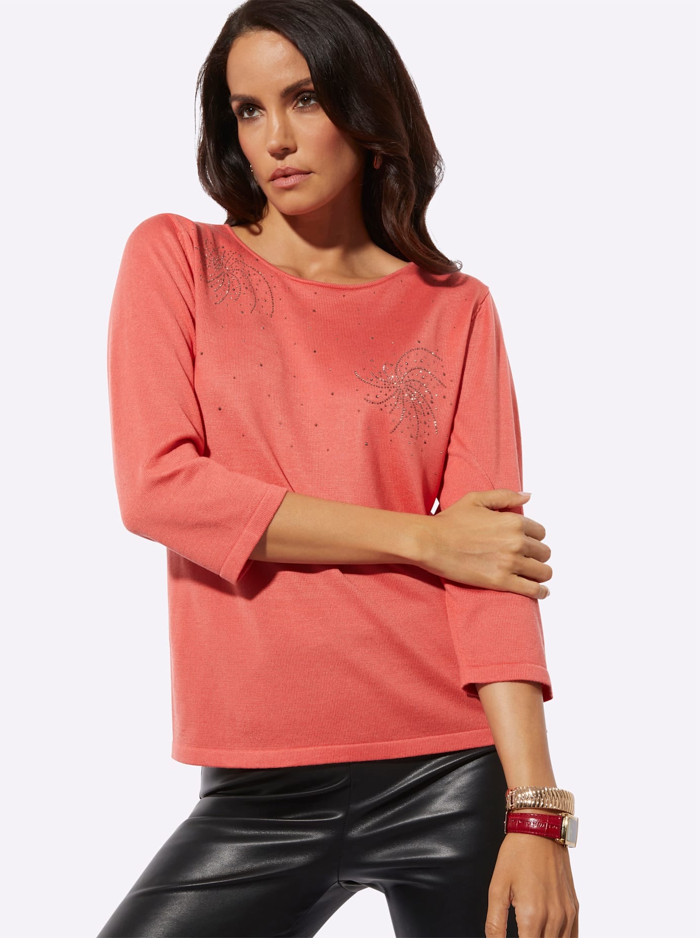 creation L Kurzarmpullover »Lyocell-Viskose-Pullover«