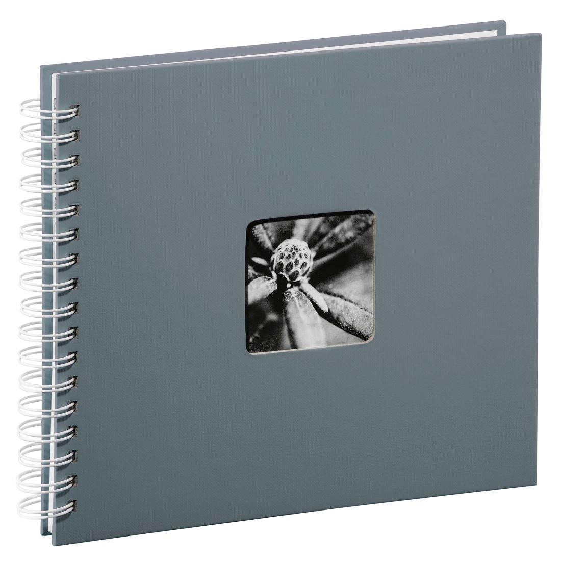 Hama Fotoalbum »Spiralalbum 28 x 24 cm, 50 weiße Seiten, Fotoalbum, grau«